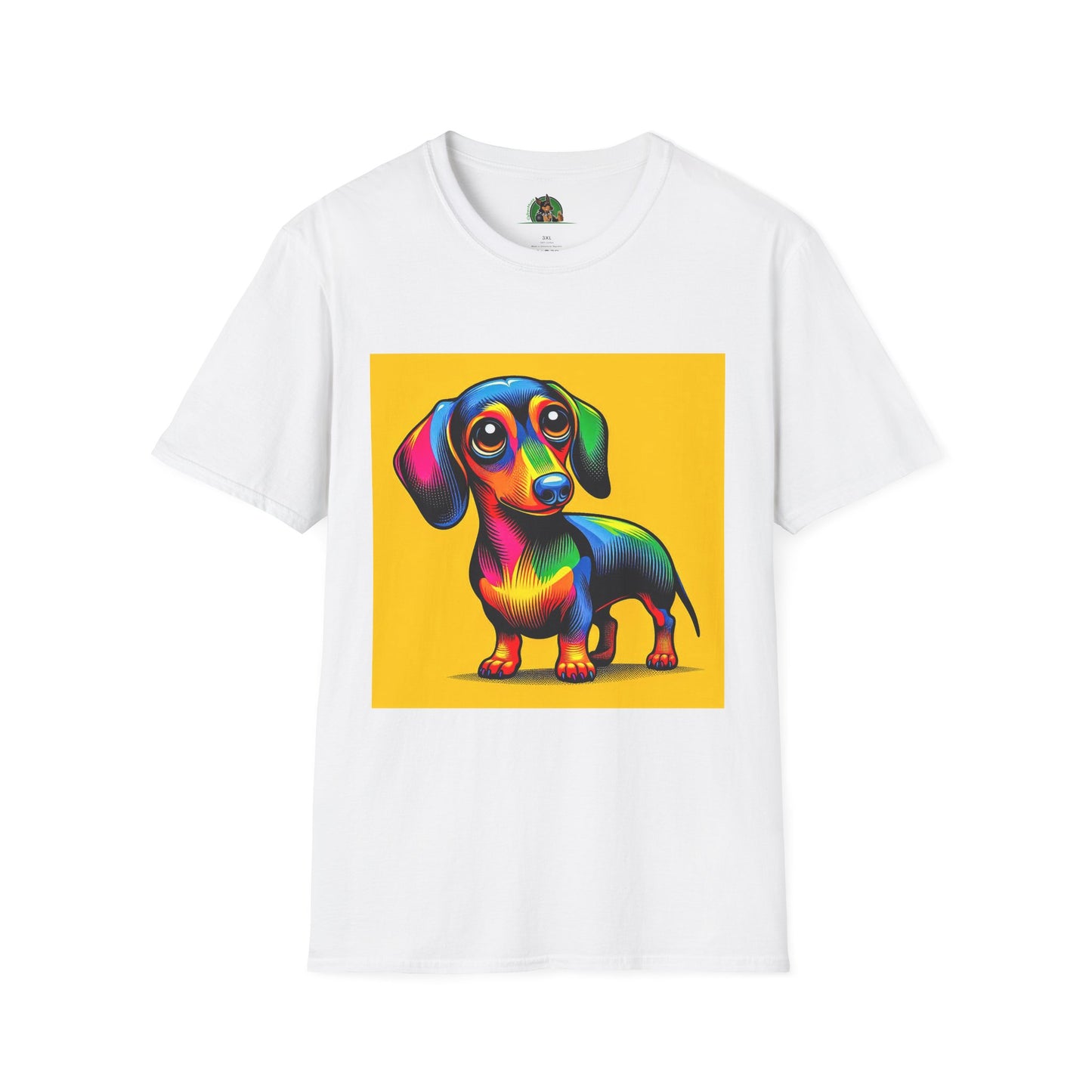 Dachshund big eyes t shirt T-Shirt Printify S White