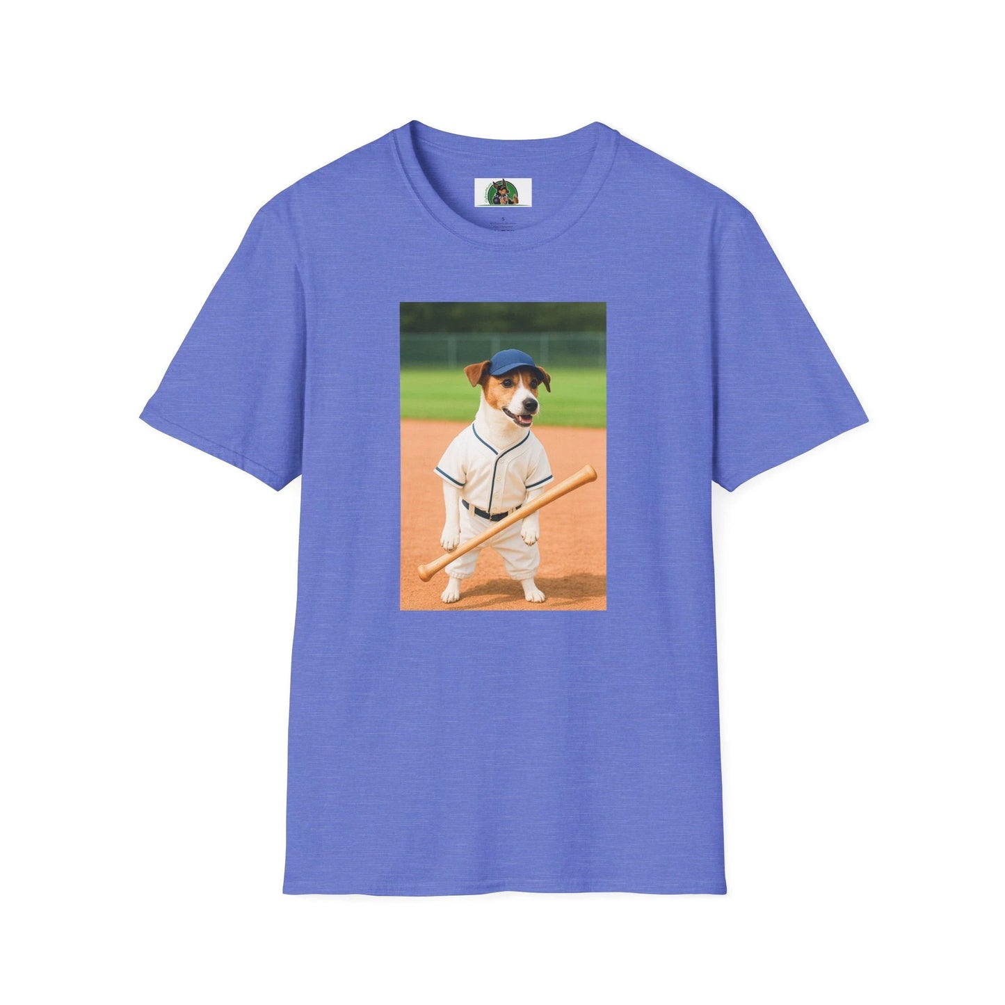 Jack Russell Baseball Tee — Sports Dog T-Shirt T-Shirt Printify Heather Royal S