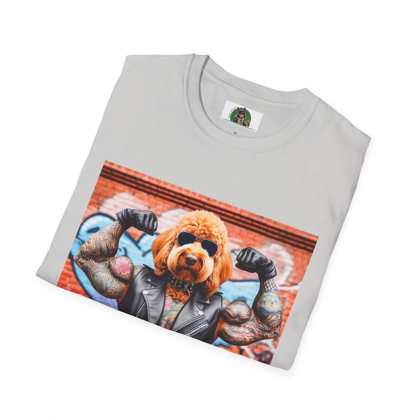 Golden Doodle muscles man t shirt