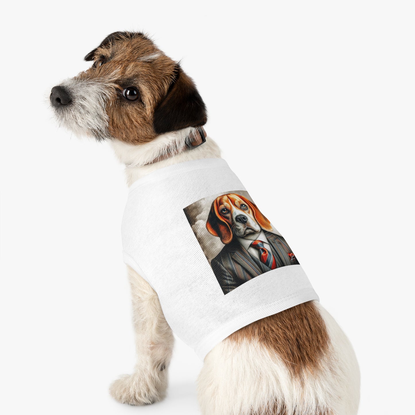 Pet Tank Top Beagle Dog In Suit Pets Printify   