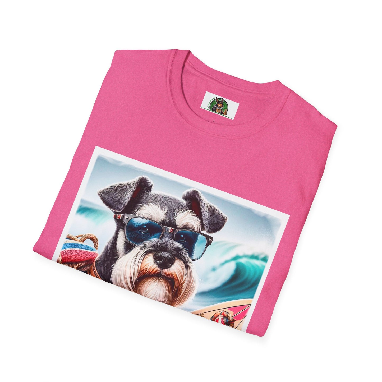 Miniature Schnauzer surfer dude shirt