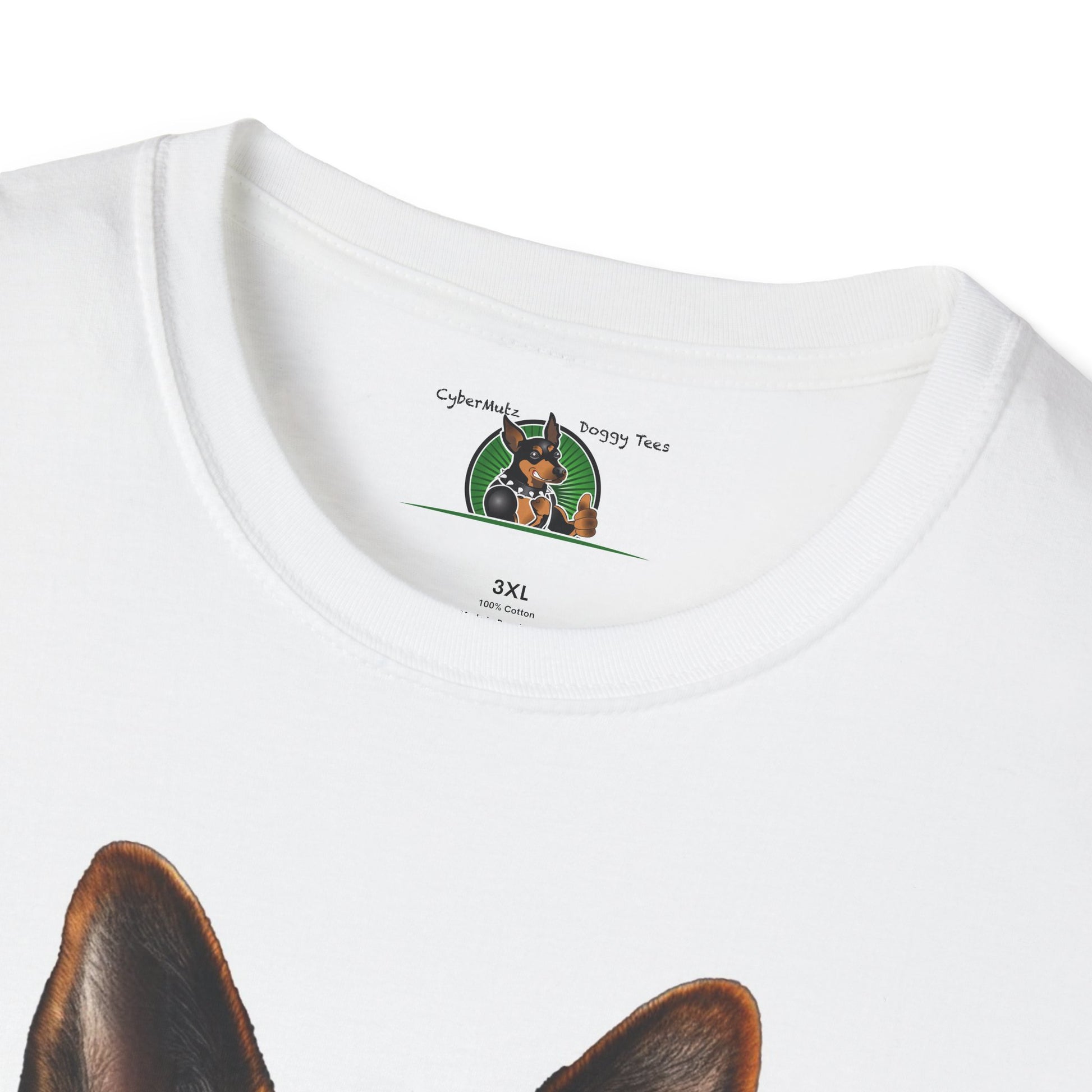 German Shepherd in Suit and Sunglasses Unisex Softstyle T-Shirt T-Shirt Printify