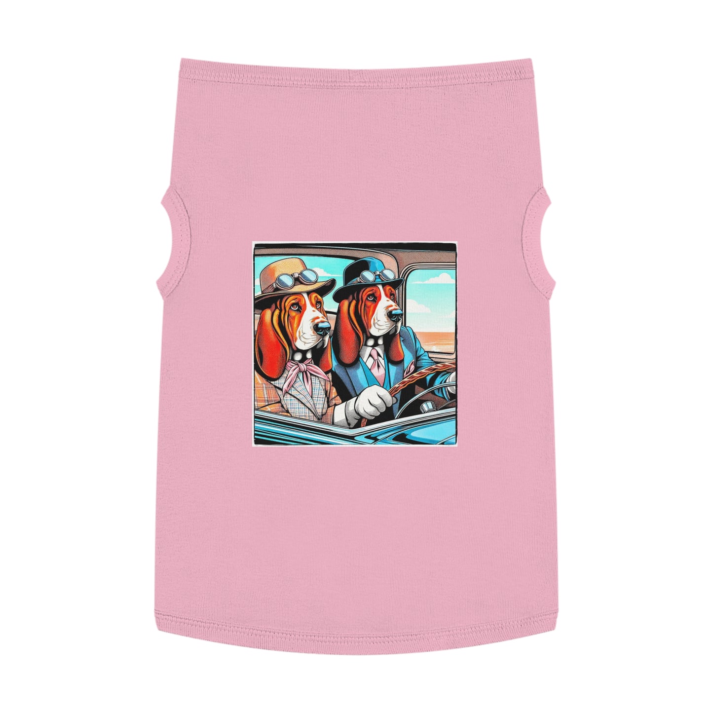 Pet Tank Top Wacky Basset Hound Pets Printify XL Pink 