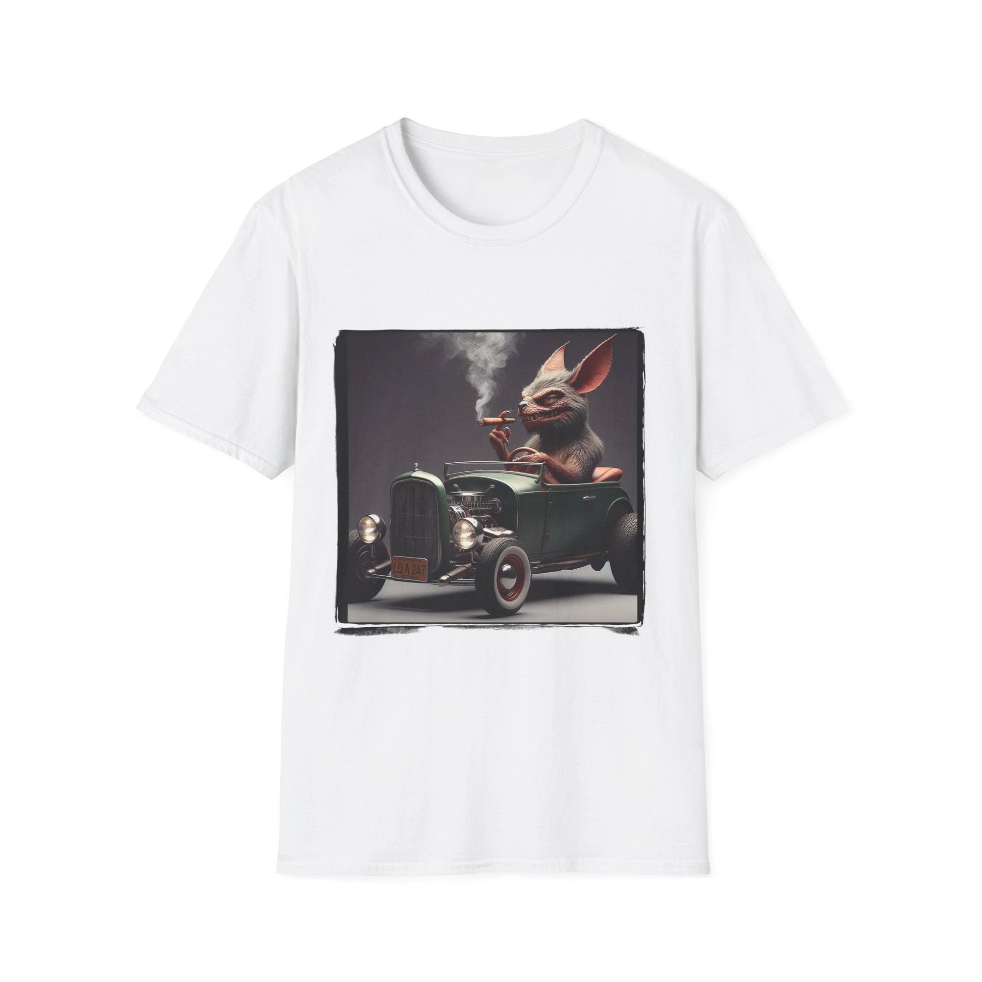 Chupacabra Smoking T Shirt Graphic Tee For Halloween Horror Fans And Collectors Forever T-Shirt Printify XS White