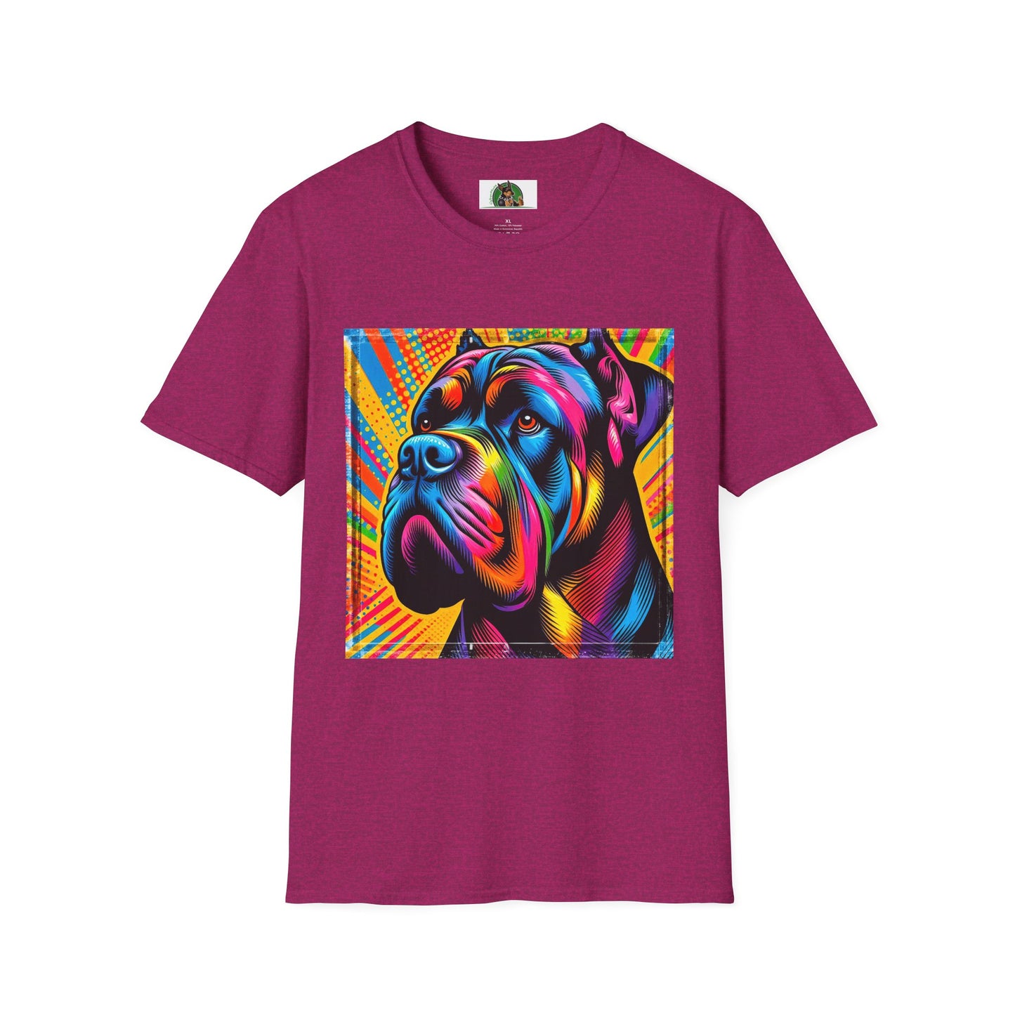 Cane Corso Colorful Pop Art TShirt T-Shirt Printify S Antique Heliconia