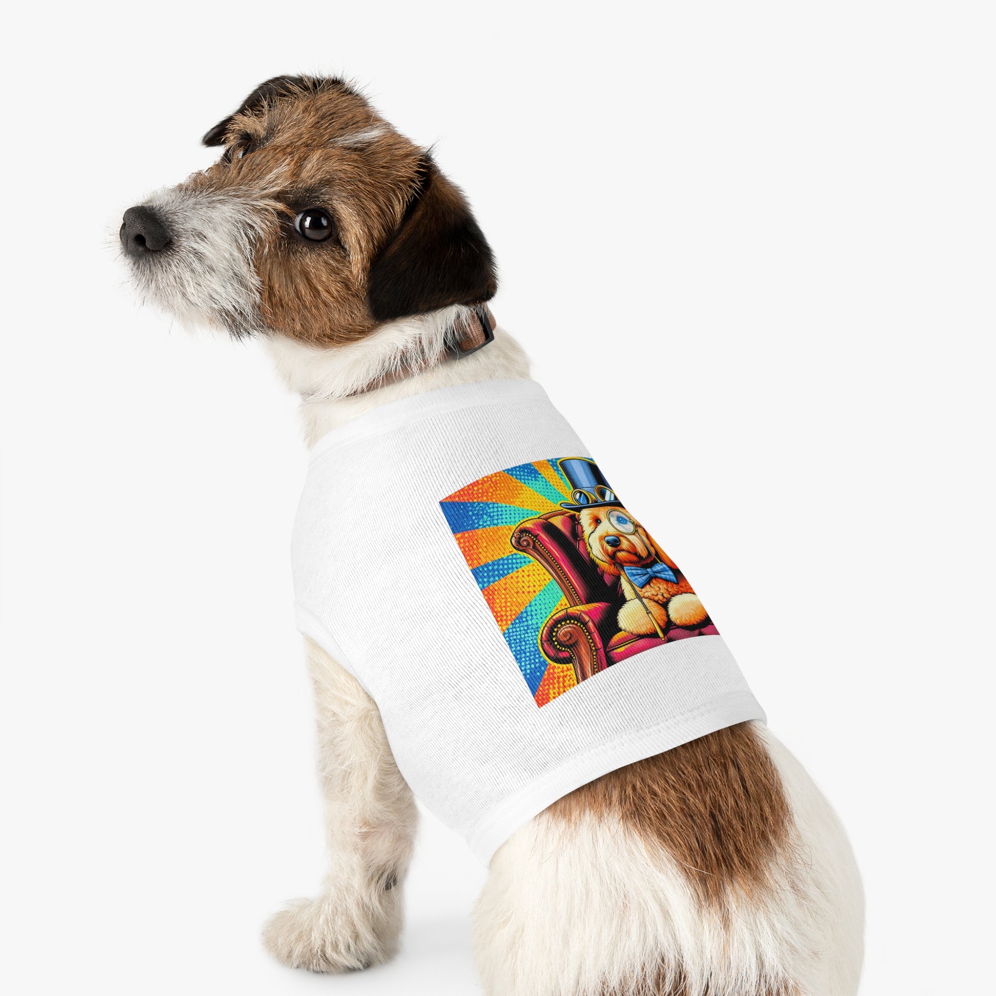 Pet Tank Golden Doodle colorful steampunk shirt Pets Printify