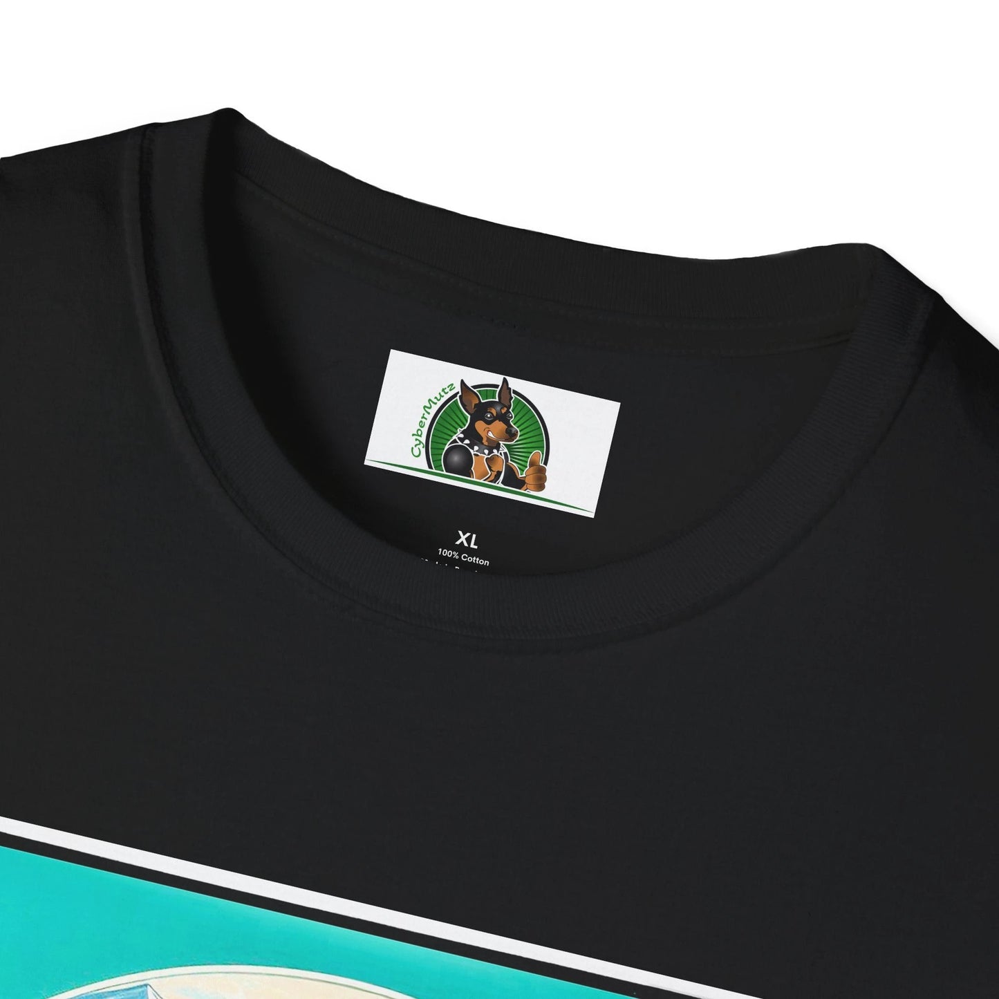 Australian Shepherd Unisex Tee With Floral Hat Surfer Dog Design For Ocean Lovers T-Shirt Printify