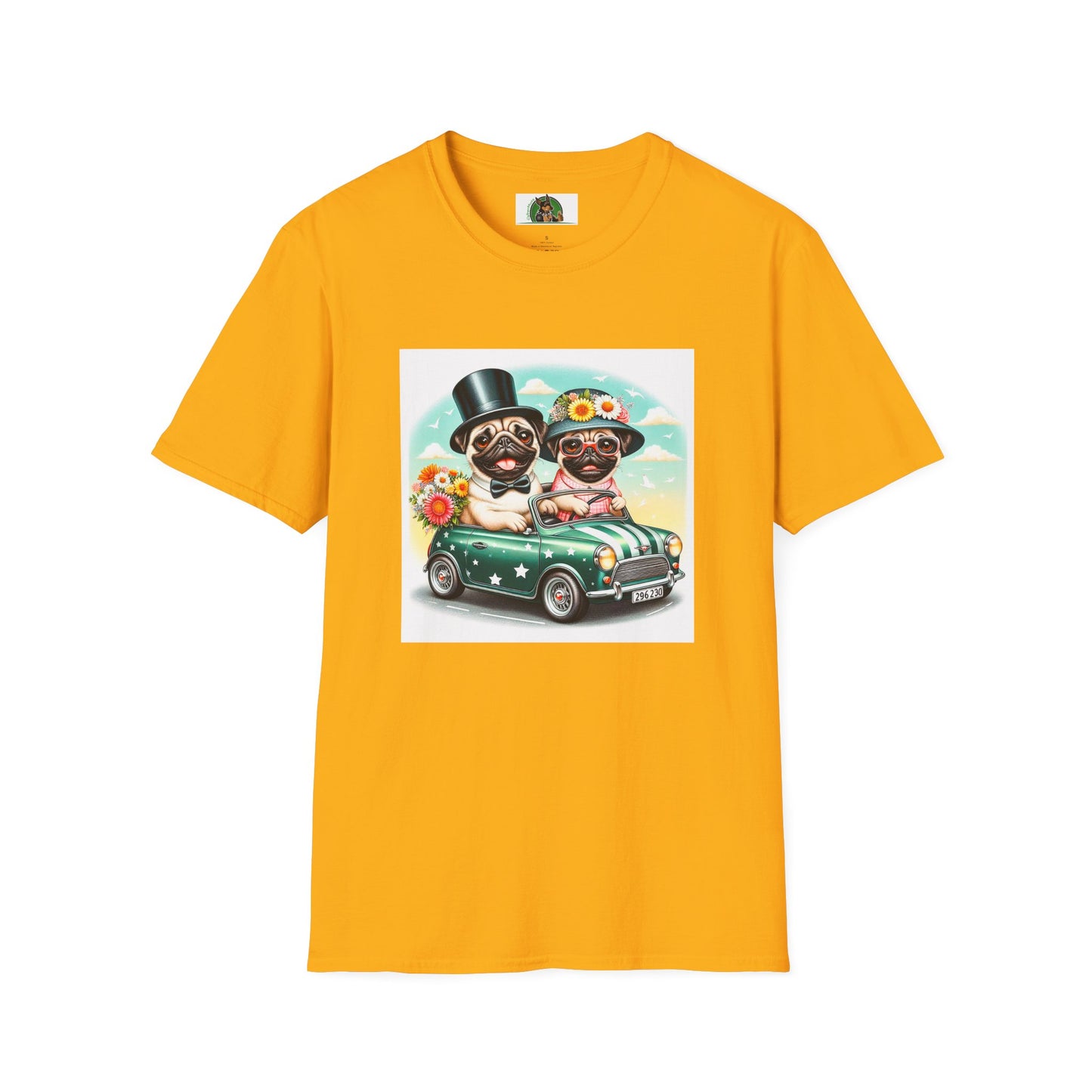 Wacky Pugs T-Shirt Printify S Gold 