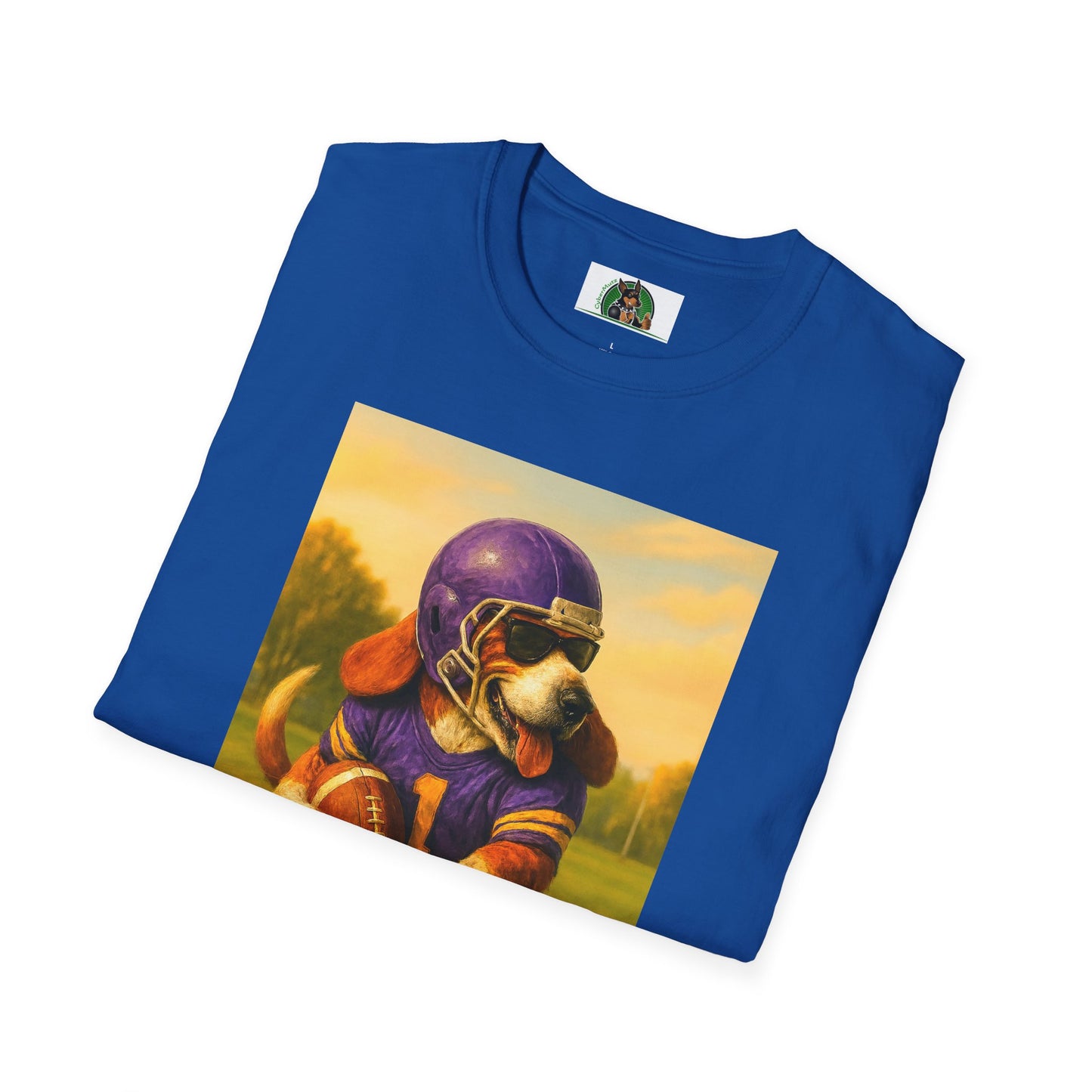 Sports Football Basset Hound T-Shirt T-Shirt Printify