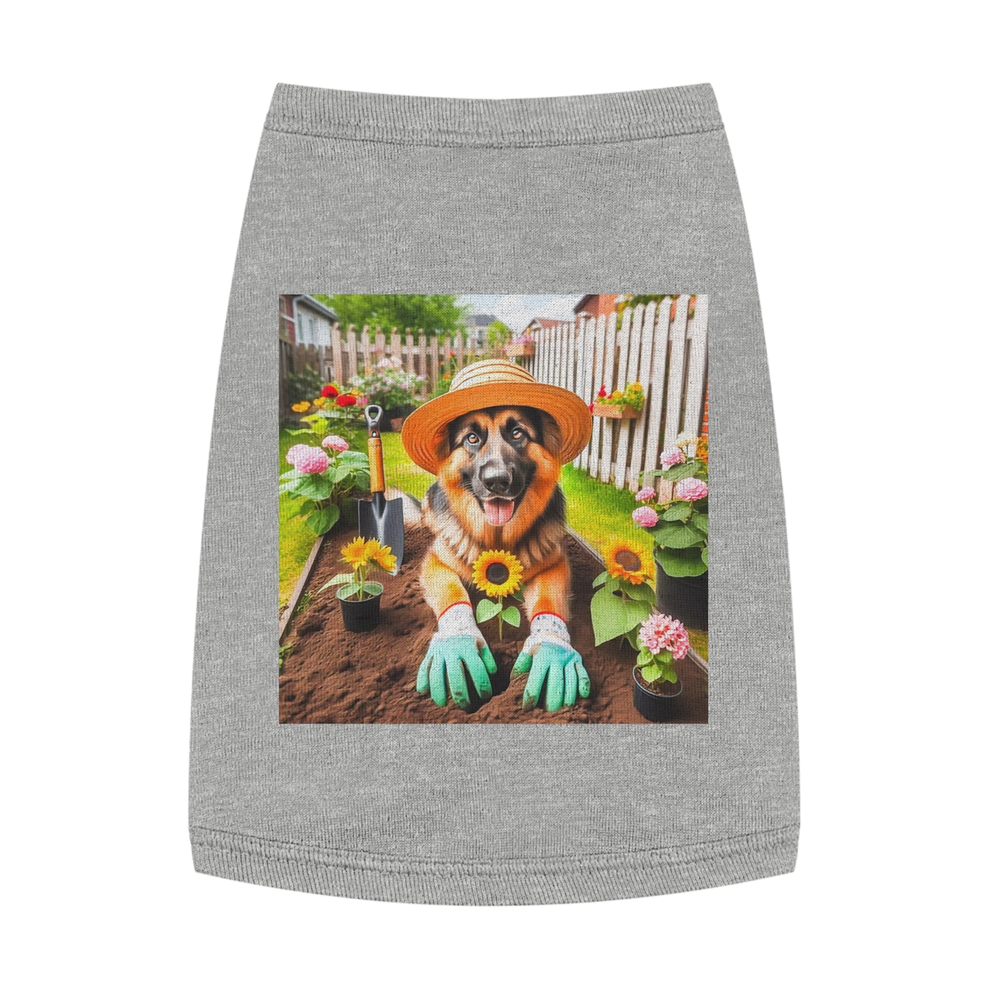 Pet Tank Top German Shepherd Pets Printify M Heather 