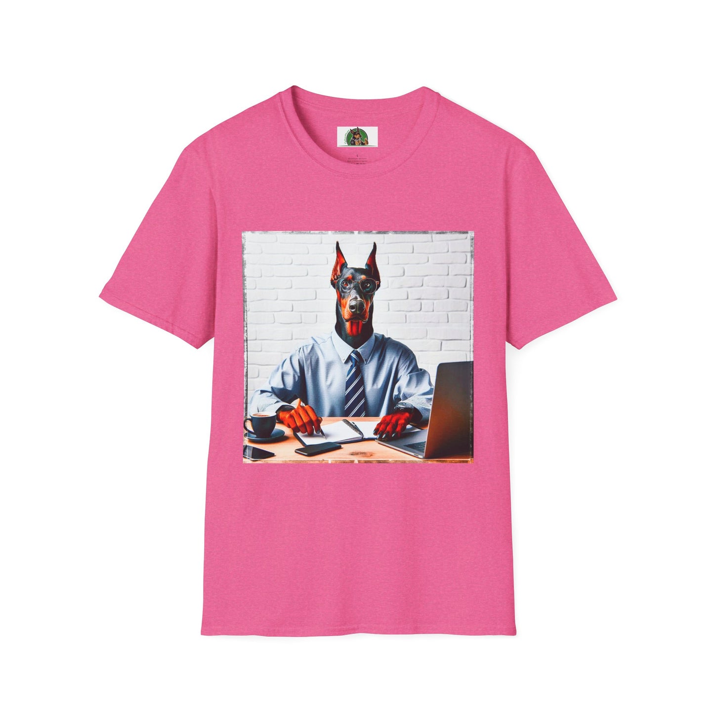 Doberman T-Shirt Printify S Heather Heliconia