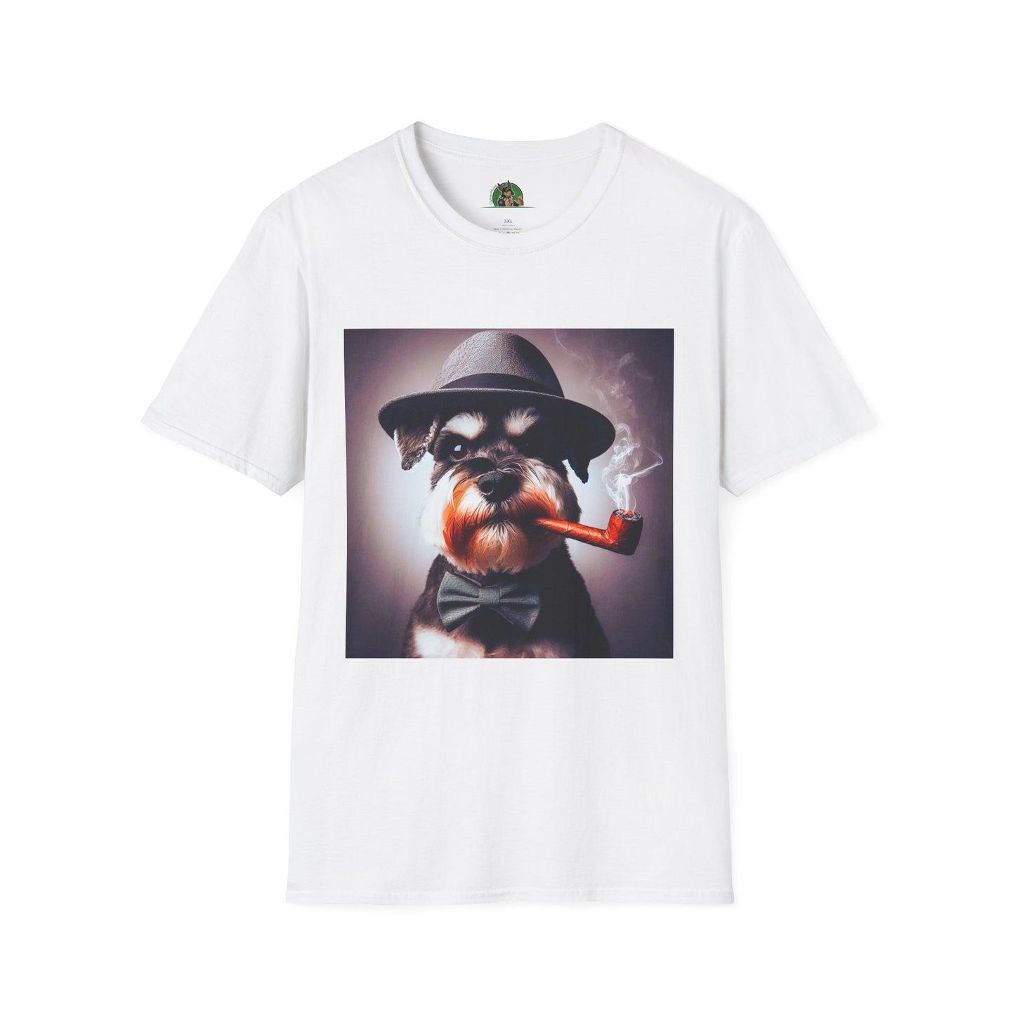 Miniature Schnauzer cigar smoking shirt T-Shirt Printify XS White
