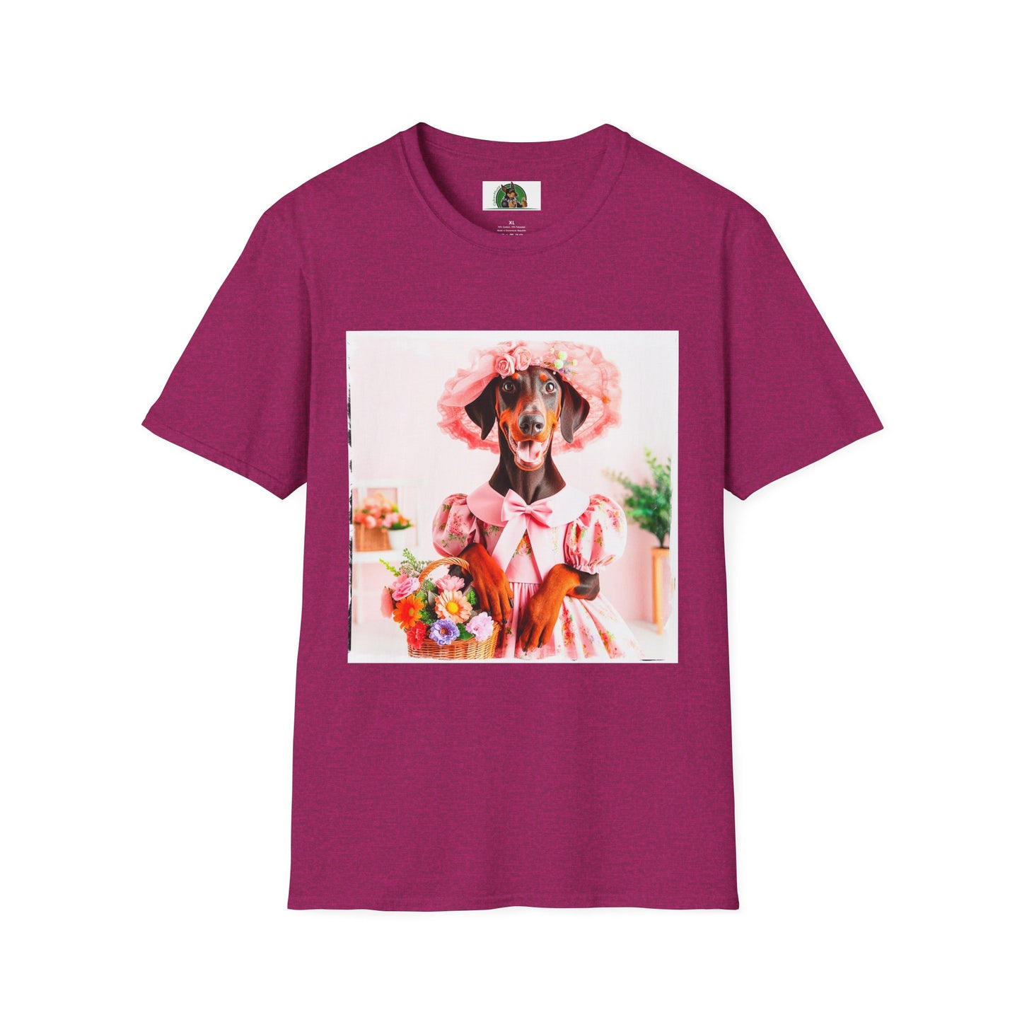 Doberman T-Shirt Printify S Antique Heliconia