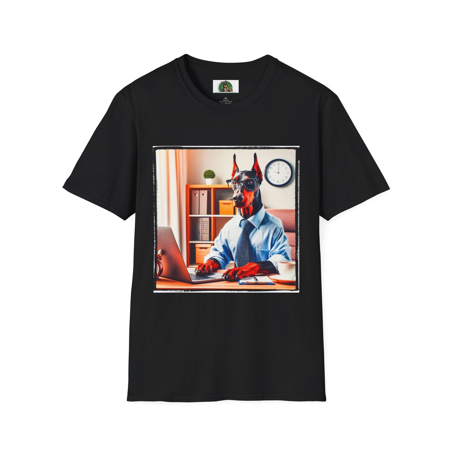 Doberman T-Shirt Printify XS Black