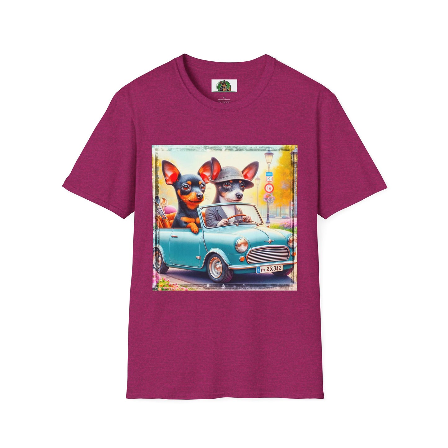 Wacky Rat Terrier T-Shirt T-Shirt Printify S Antique Heliconia 