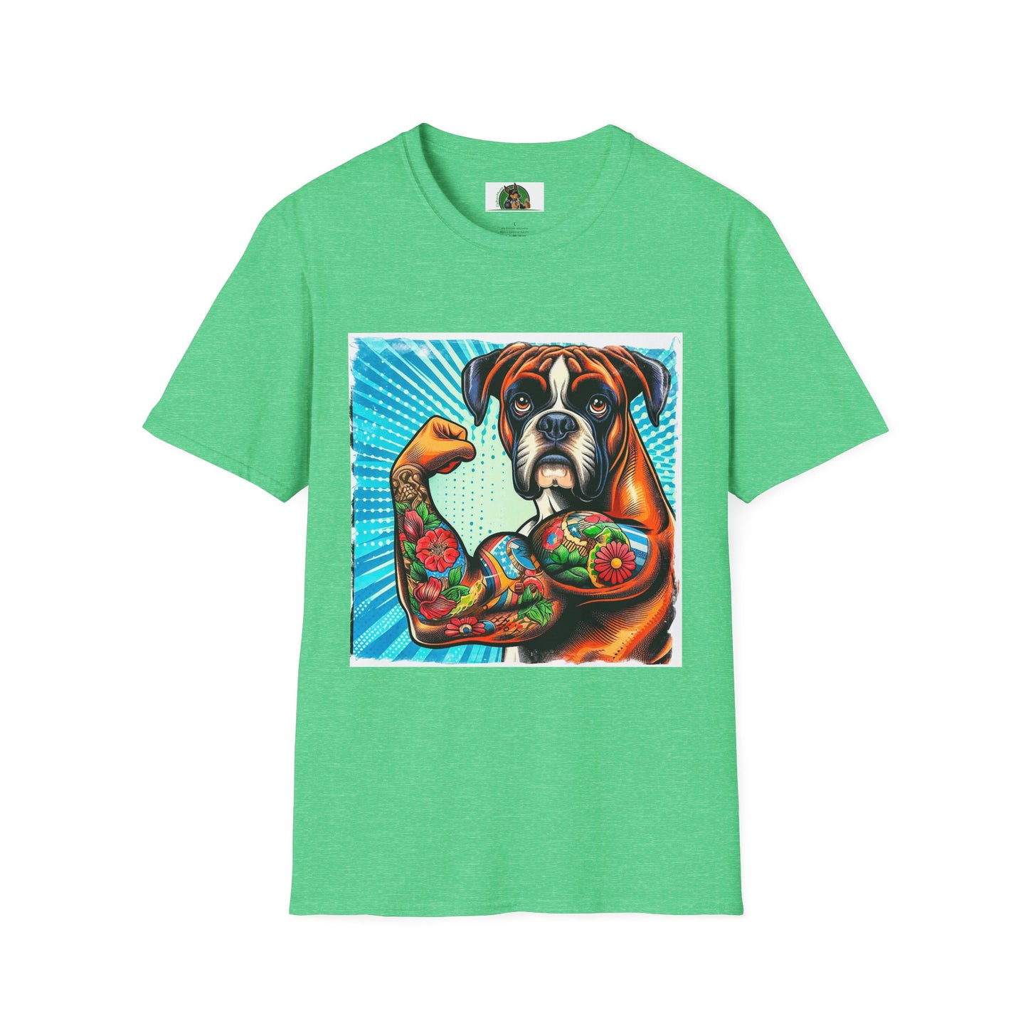 Boxer T-Shirt Printify S Heather Irish Green 