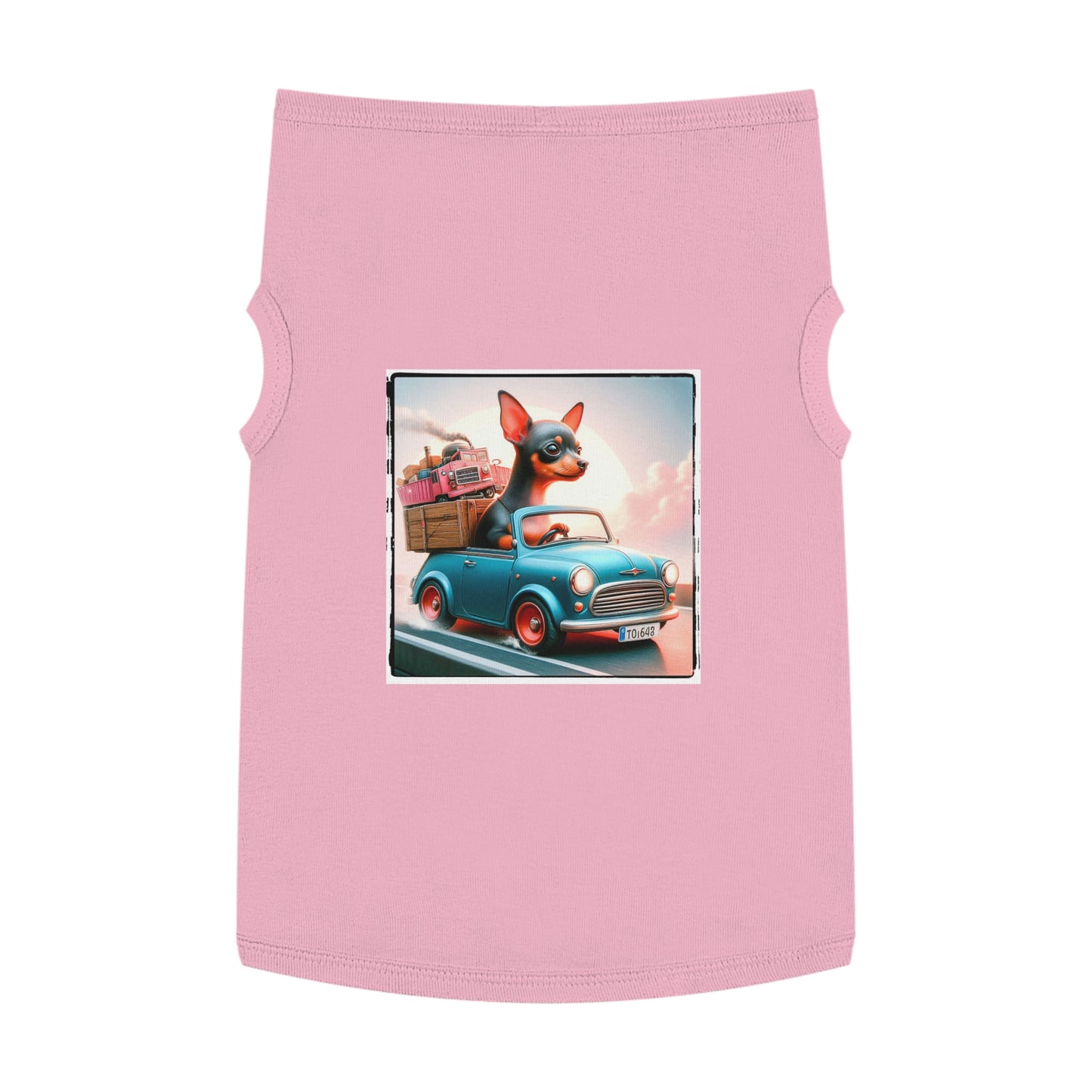 Wacky Dog Tank Top - Min Pin Tank Tops Pets Printify XL Pink 