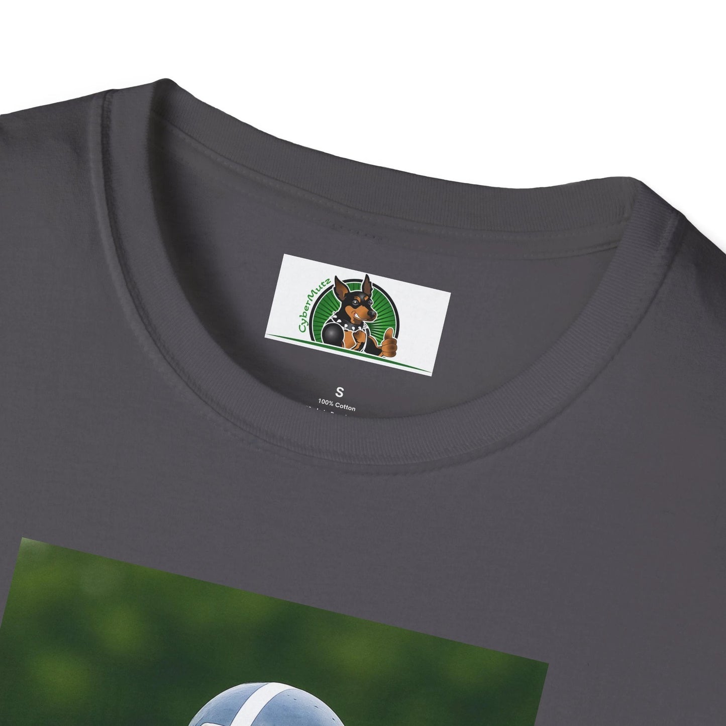 Golden Doodle Playing Football T-Shirt — Sports Dog Lover Tee T-Shirt Printify