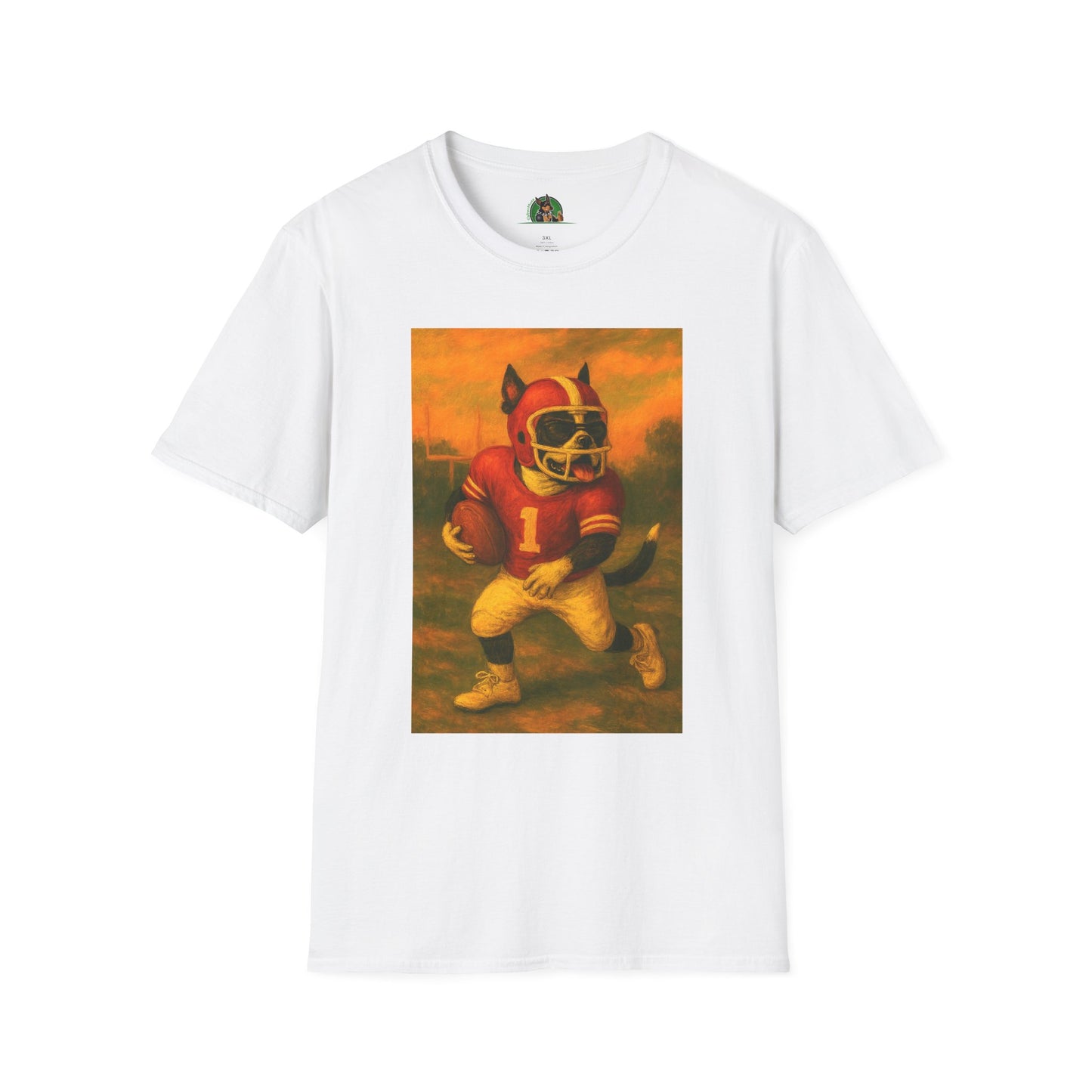 Sports Boston Terrier Football Unisex T-Shirt T-Shirt Printify White XS