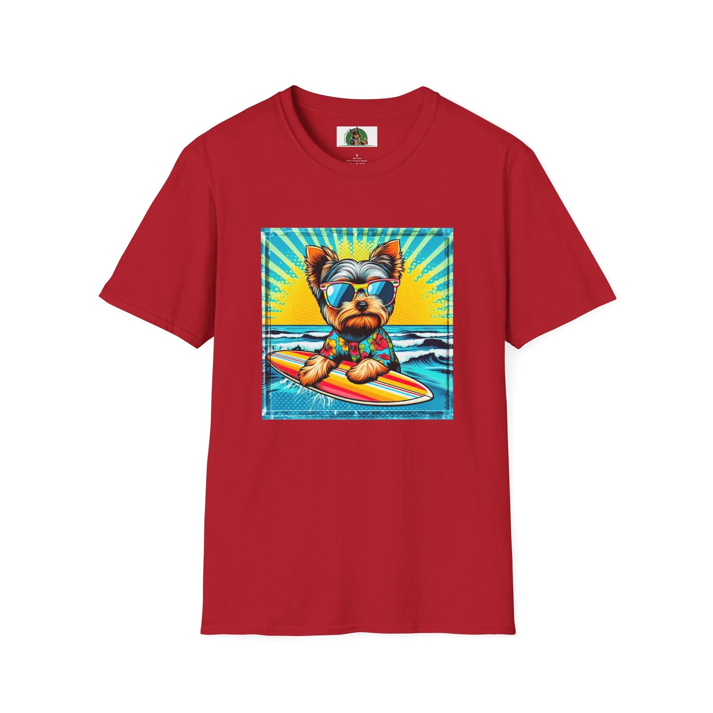 Yorkie pop art cutie shirt T-Shirt Printify S Cherry Red