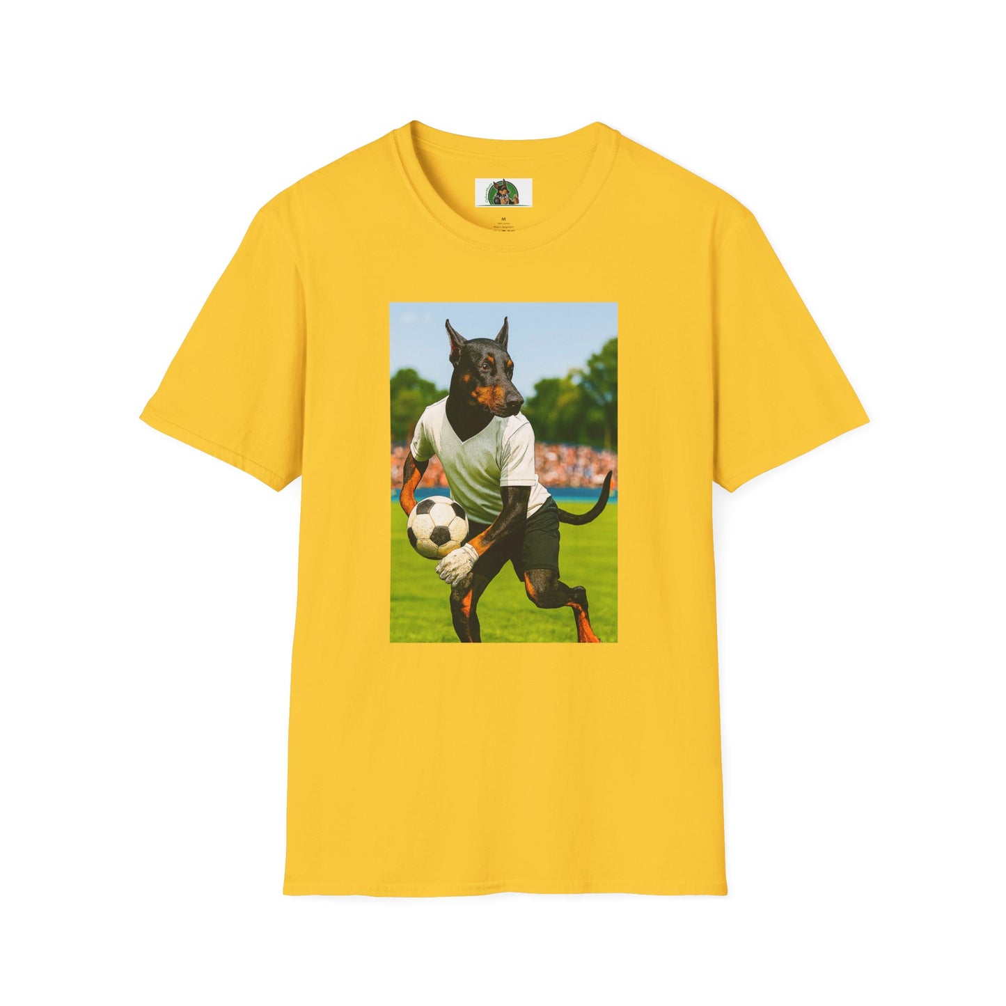 Soccer Doberman Sports T-Shirt T-Shirt Printify Daisy S