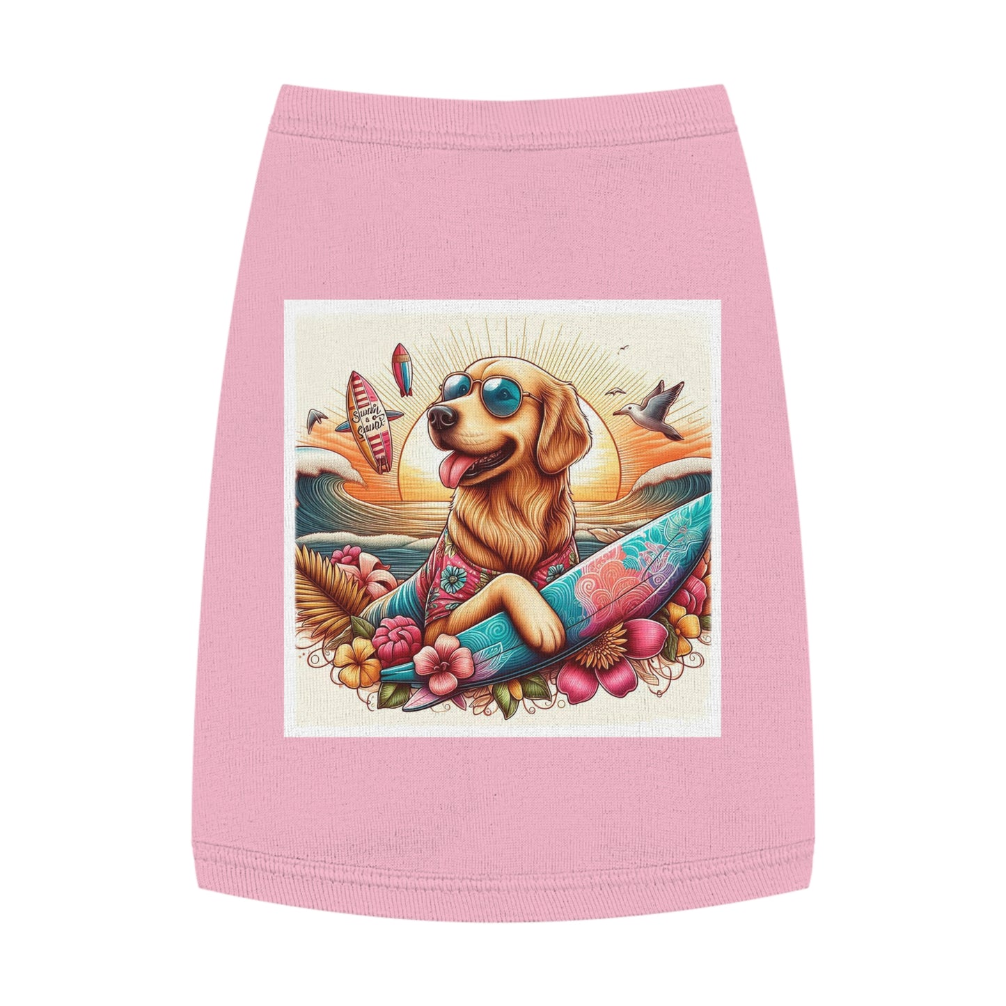 Golden Retriever pet tank top Pets Printify   