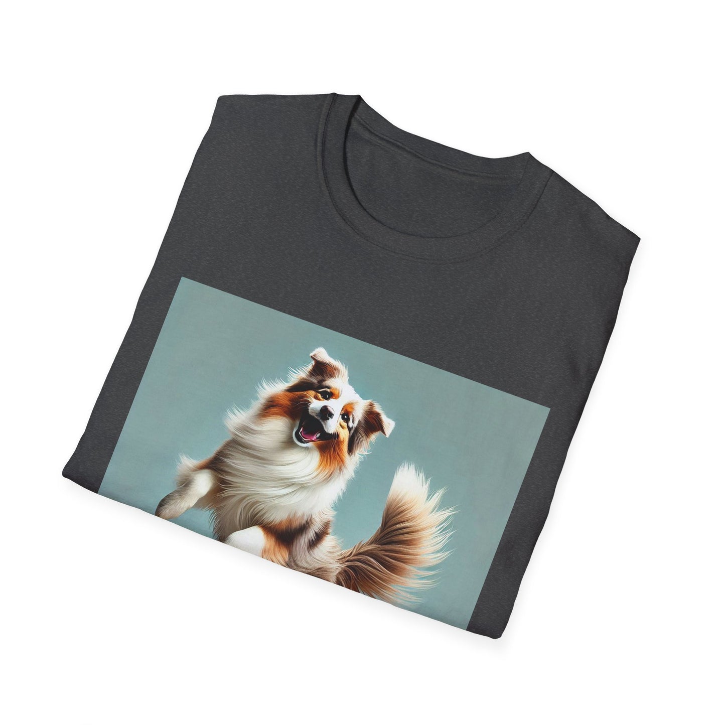 Dog Lover T-Shirt - Dancing Dog Australian Shepherd T-Shirt Printify