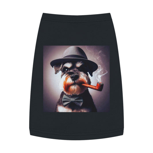 Miniature Schnauzer drinking shirt Pets Printify M Black