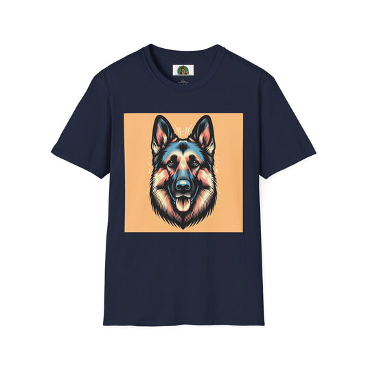 German Shepherd T-Shirt Printify S Navy 