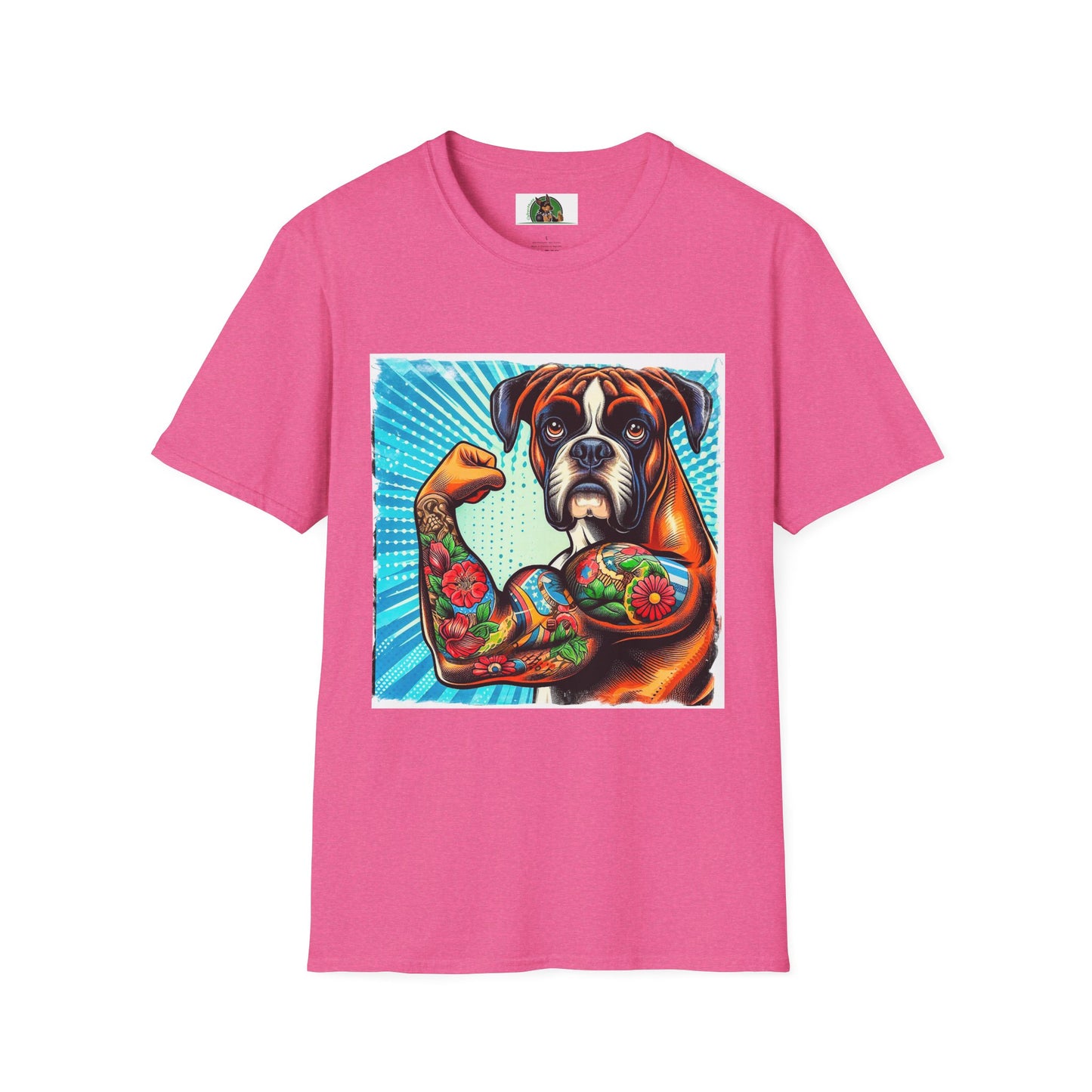 Boxer T-Shirt Printify S Heather Heliconia 