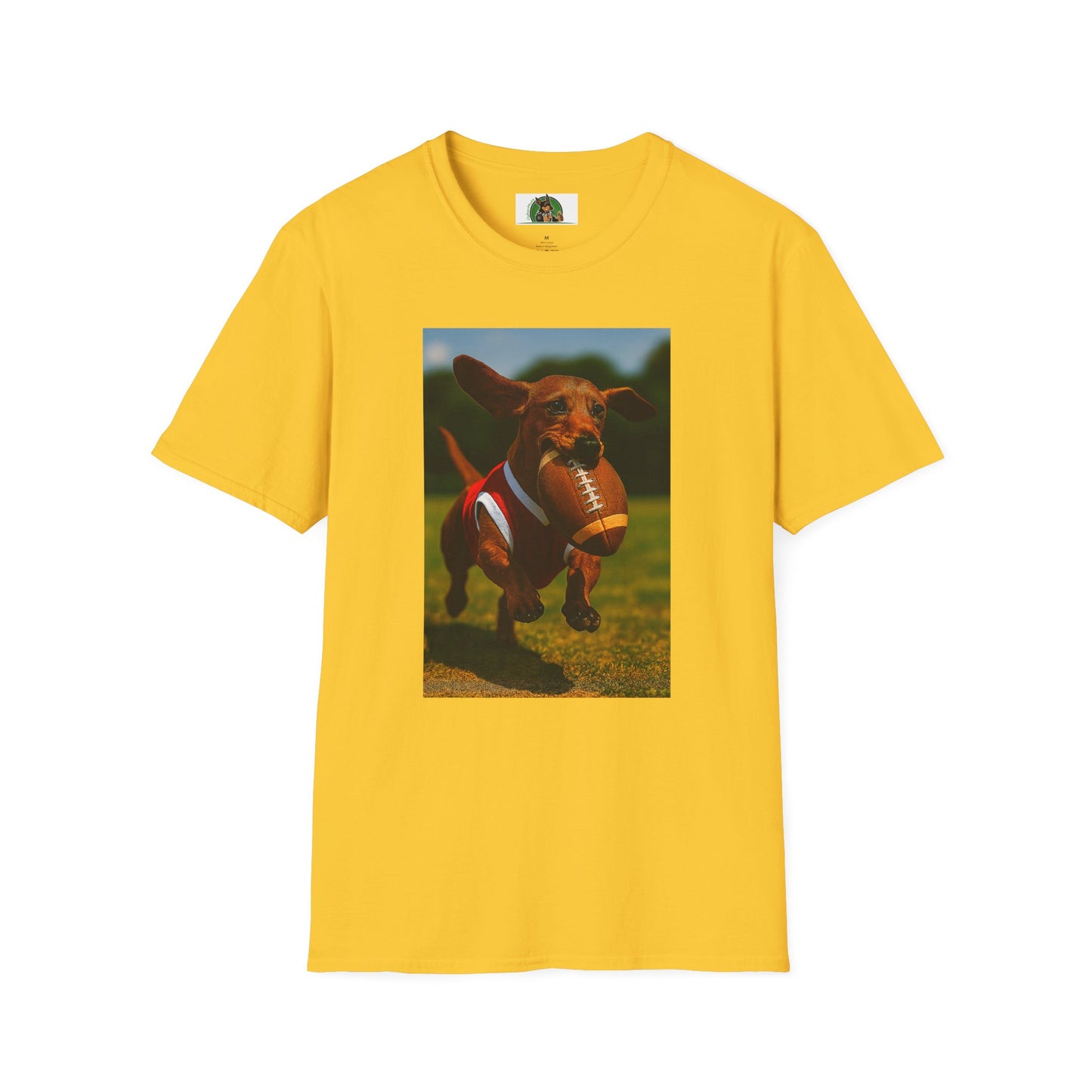 Sports Dachshund Football T-Shirt T-Shirt Printify Daisy S