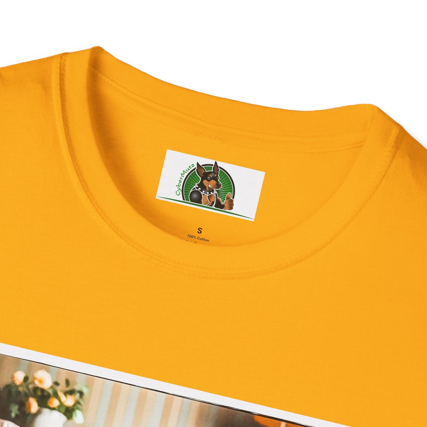 Basset Hound In Bath Robe Sitting On Couch