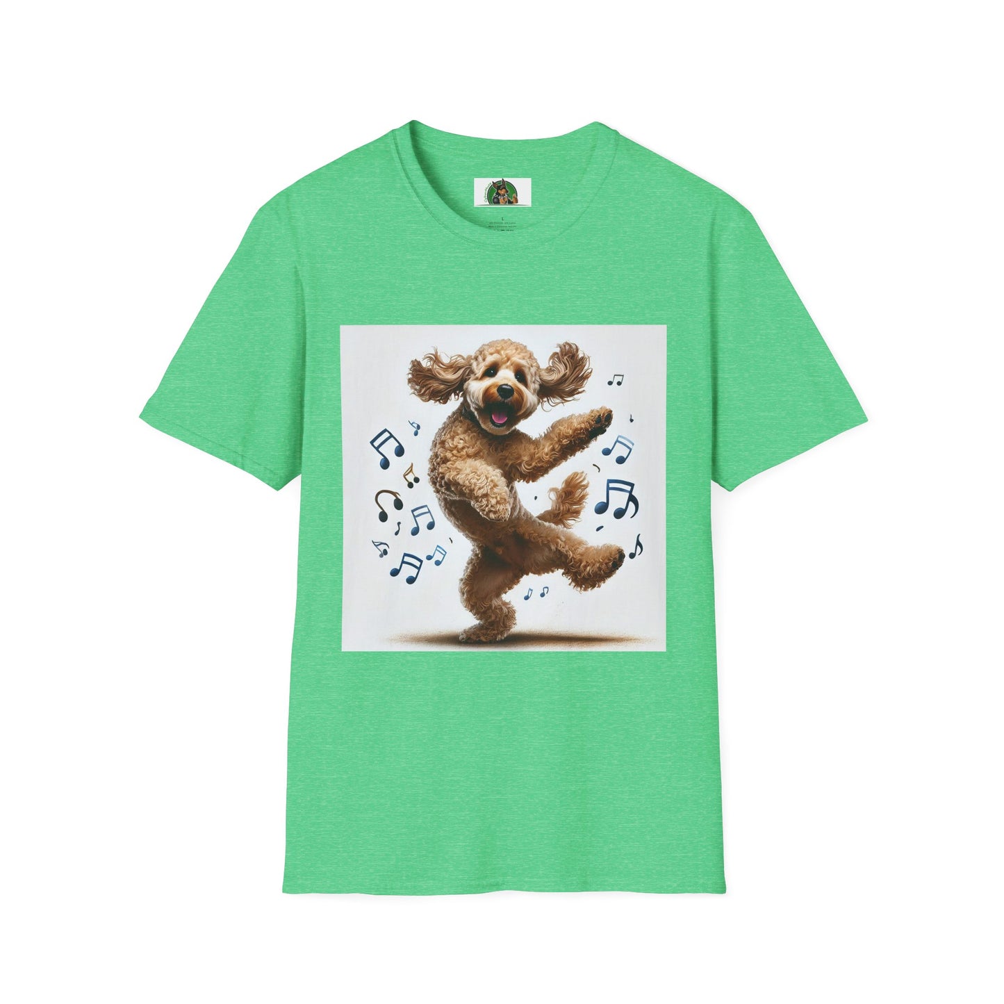 Dancing CockerPoo T-Shirt T-Shirt Printify S Heather Irish Green