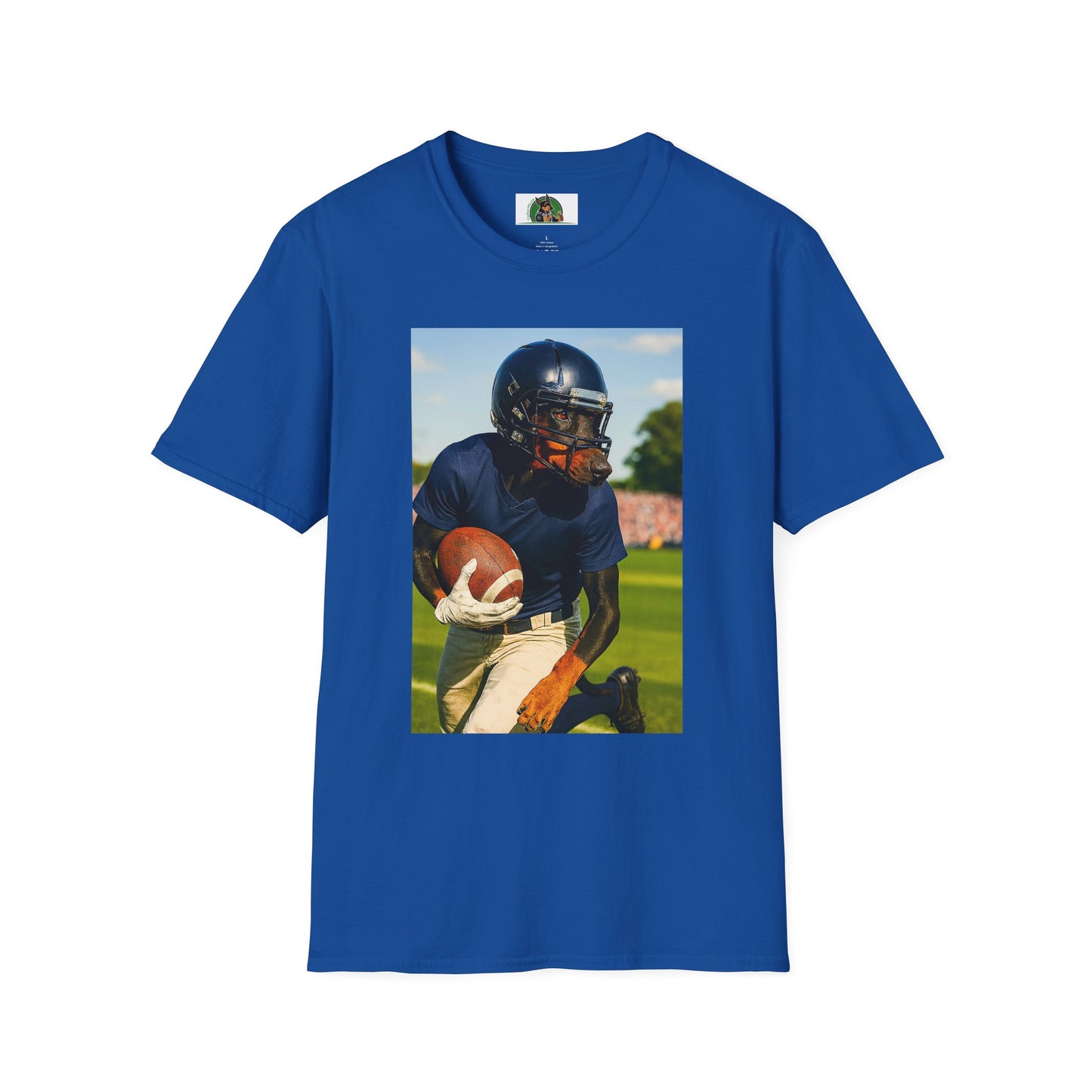 Football Doberman Sports T-Shirt T-Shirt Printify Royal XS