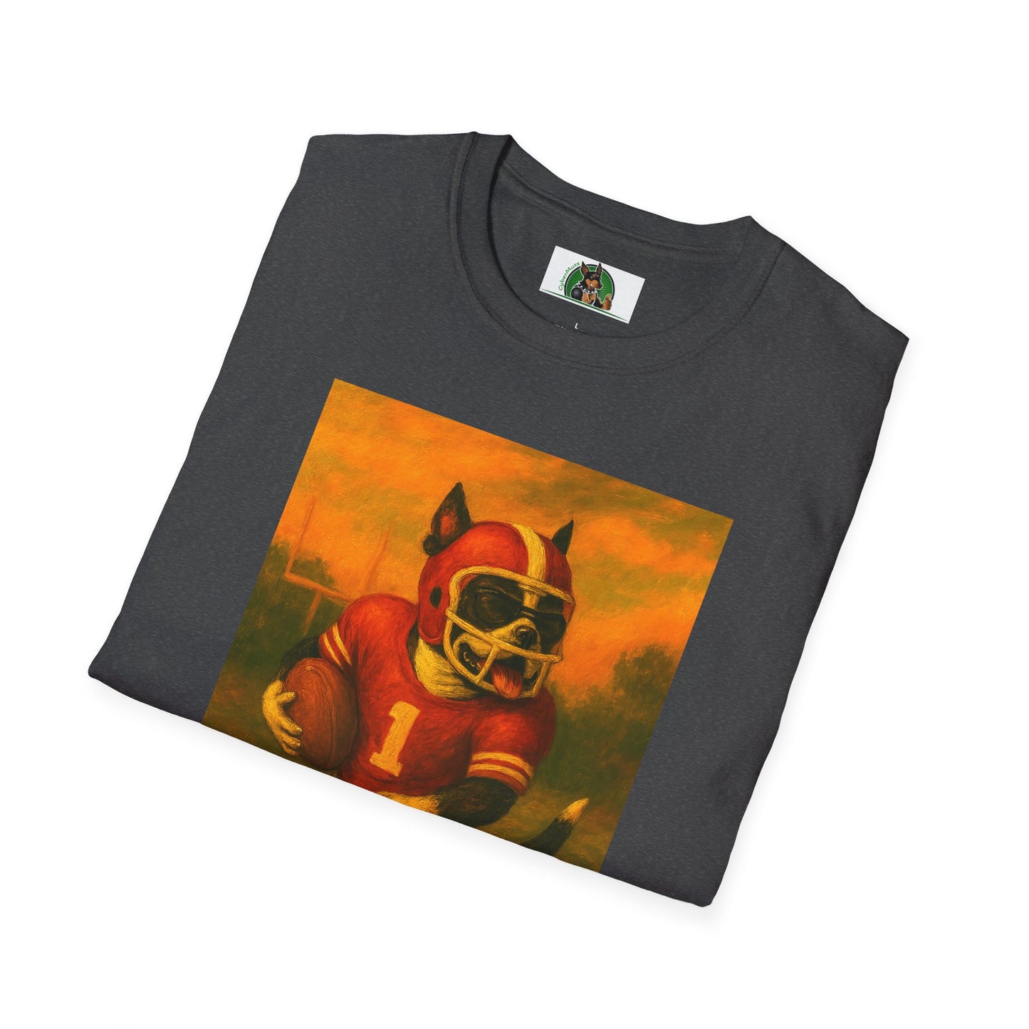 Sports Boston Terrier Football Unisex T-Shirt T-Shirt Printify