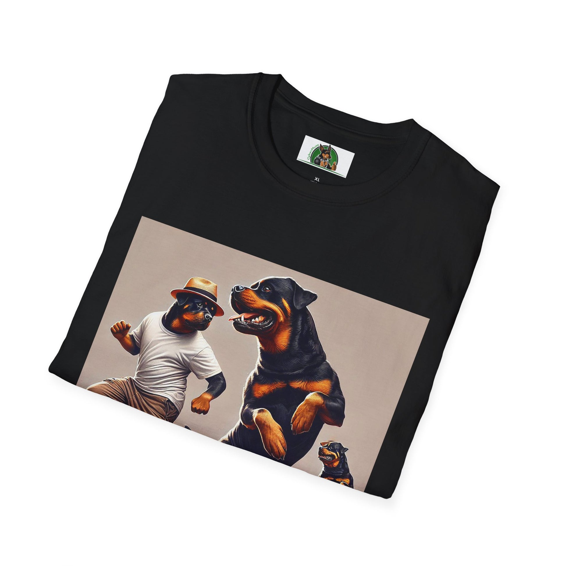 Dancing Rottweiler T-Shirt for Dog Lovers T-Shirt Printify