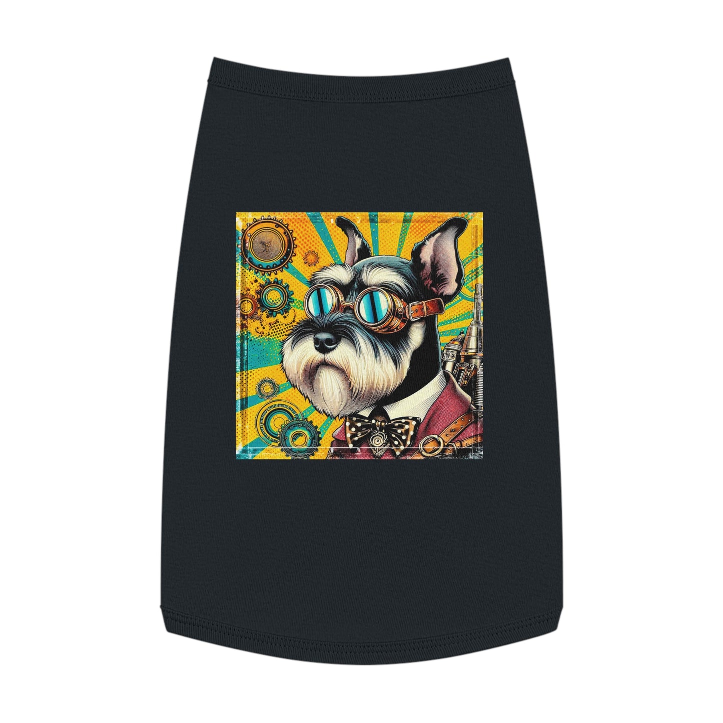 Miniature Schnauzer fun gears shirt Pets Printify L Black
