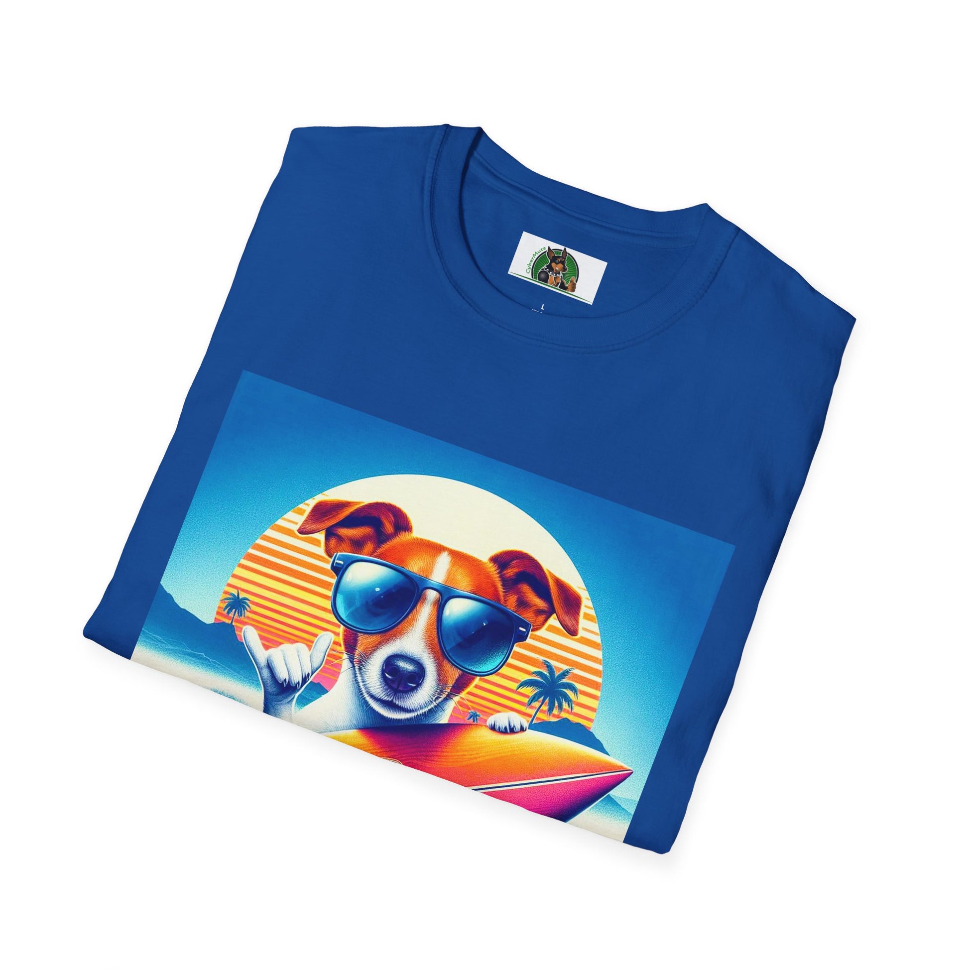 Jack Russell Surfer Dog T-Shirt Printify