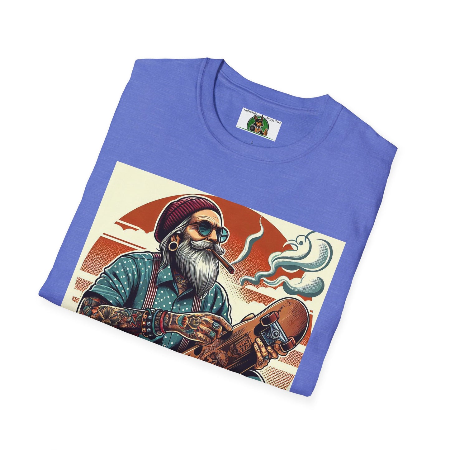 Wacky Skater Dude Smoking T-Shirt Printify   