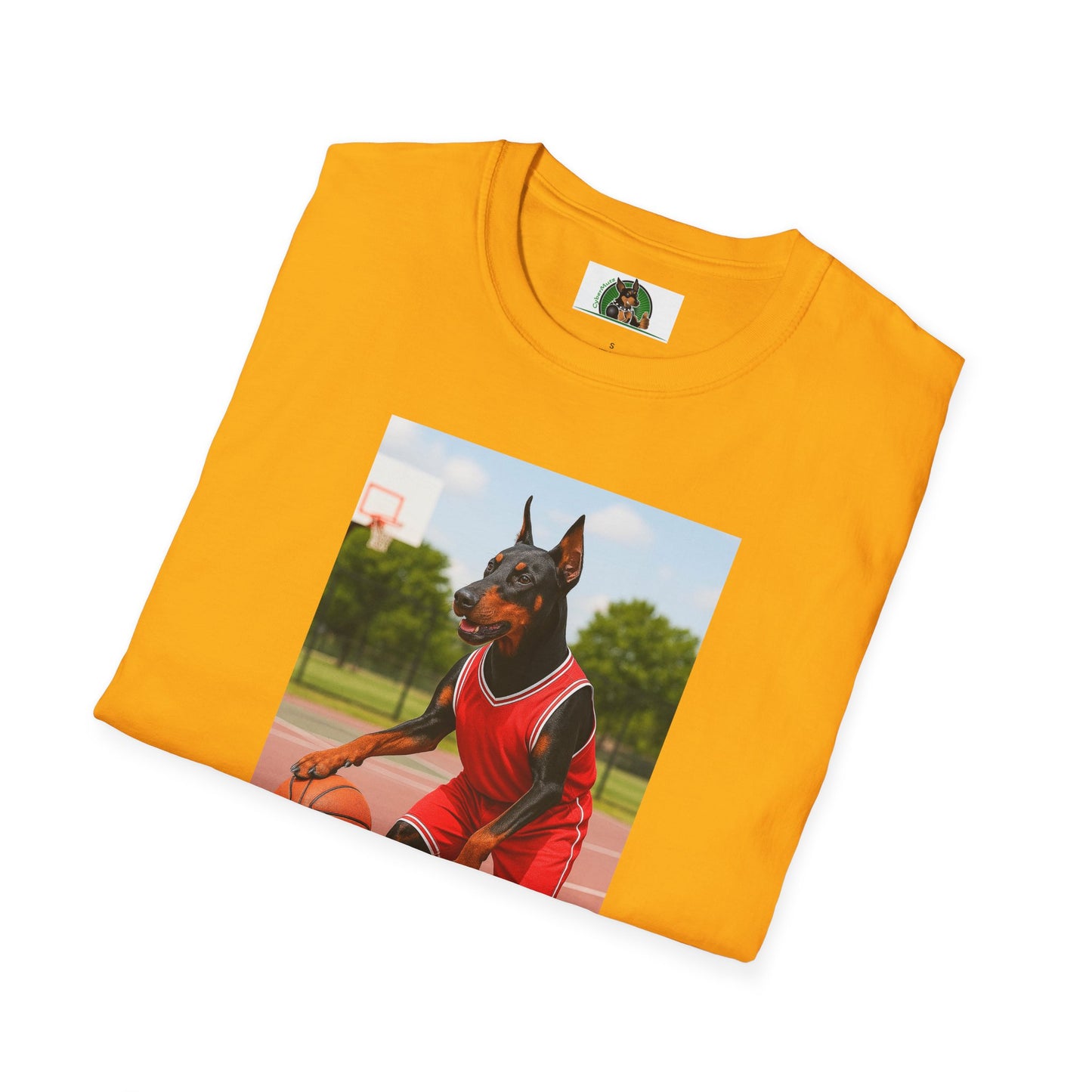 Basketball Doberman Sports T-Shirt
