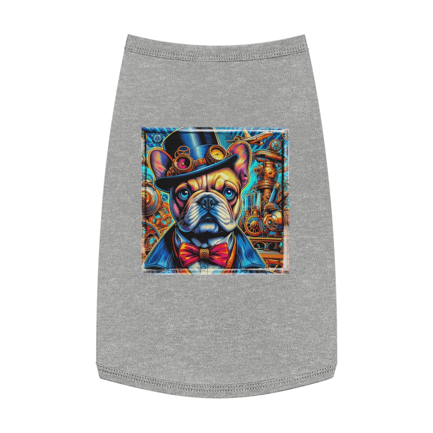 Pet Tank Top French Bulldog Pets Printify L Heather