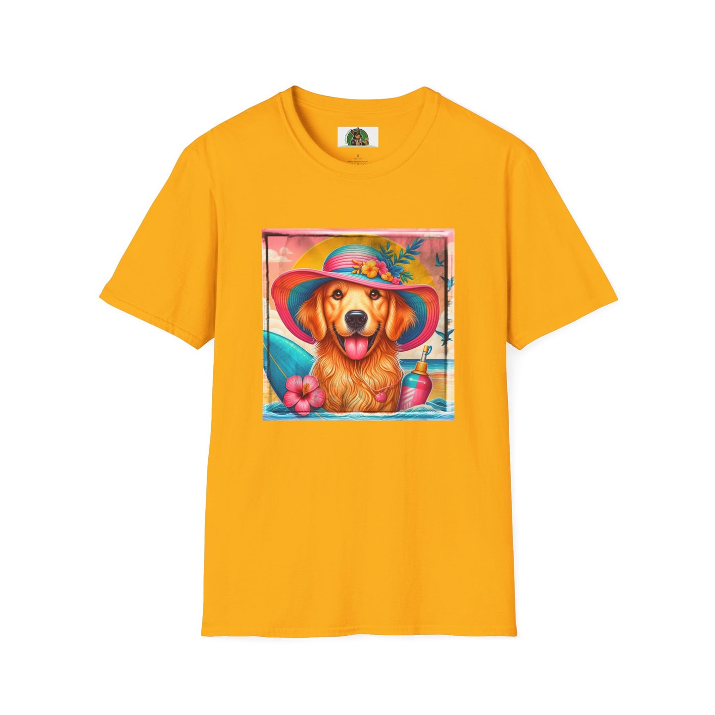 Golden Retriever T-Shirt Printify S Gold 