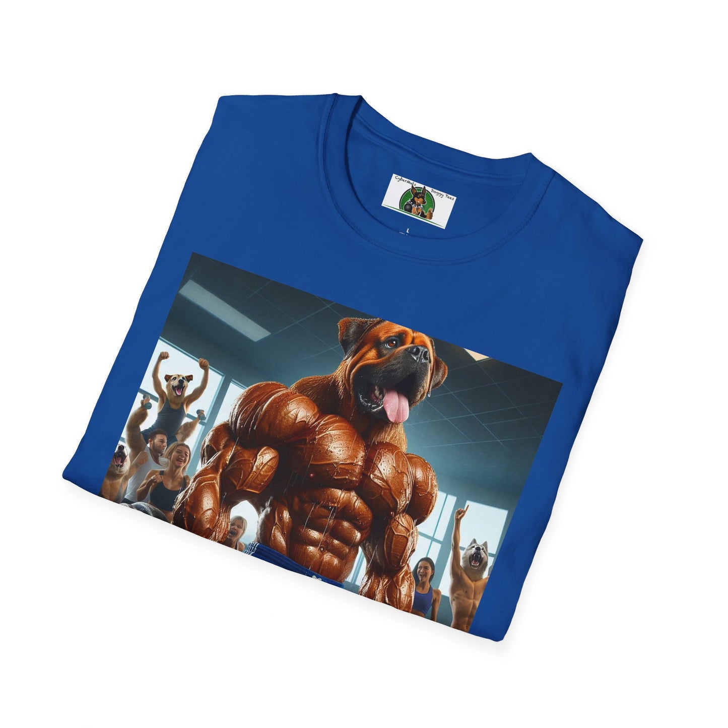 Wacky Muscle Dog T-Shirt Printify   