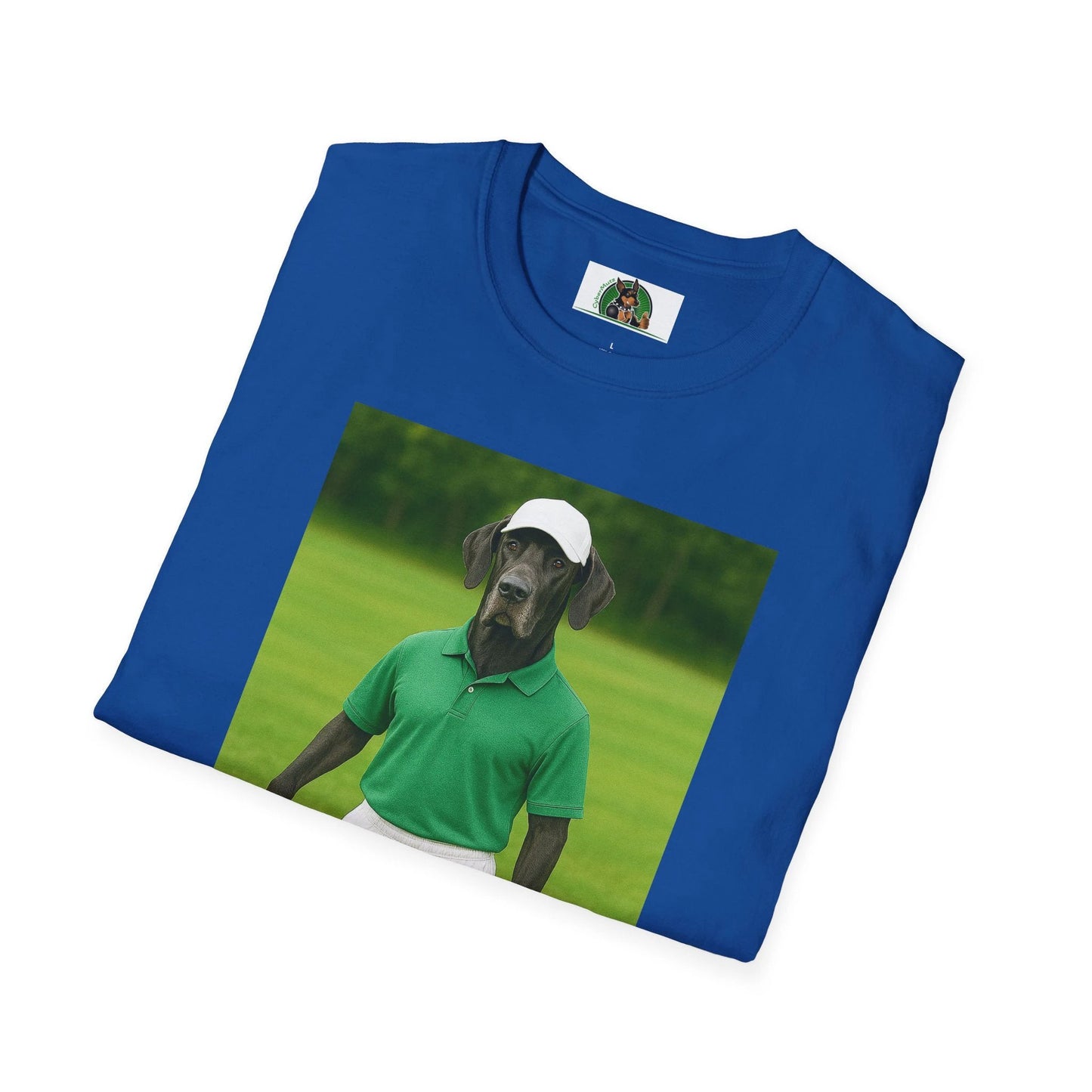 Great Dane Golf T-Shirt — Playing Golf Sports Dog Tee T-Shirt Printify