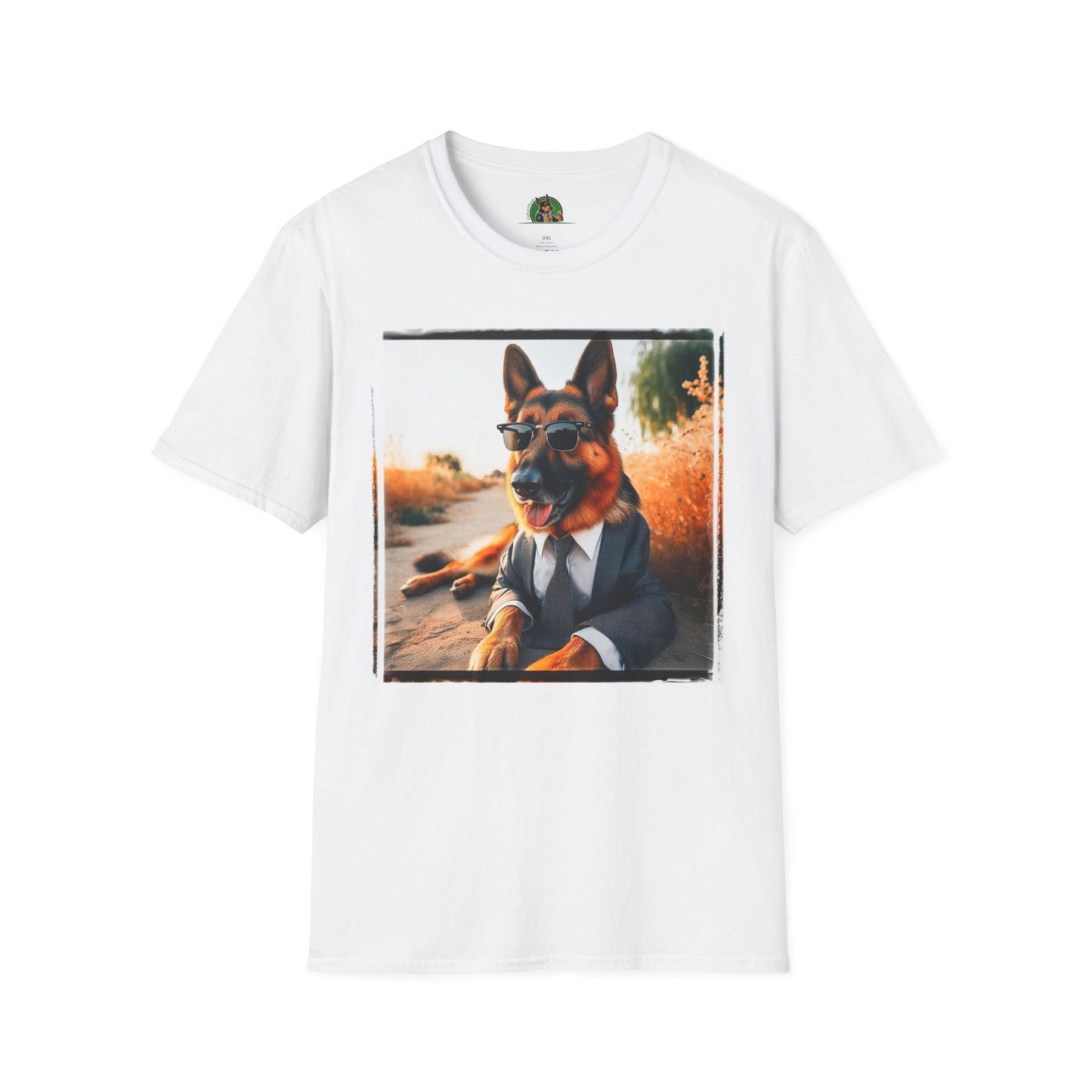 German Shepherd suit and beach T-Shirt Printify White S