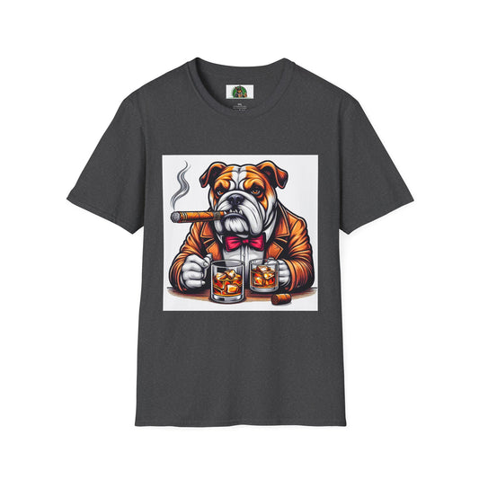 Bulldog T-Shirt Printify XS Dark Heather 