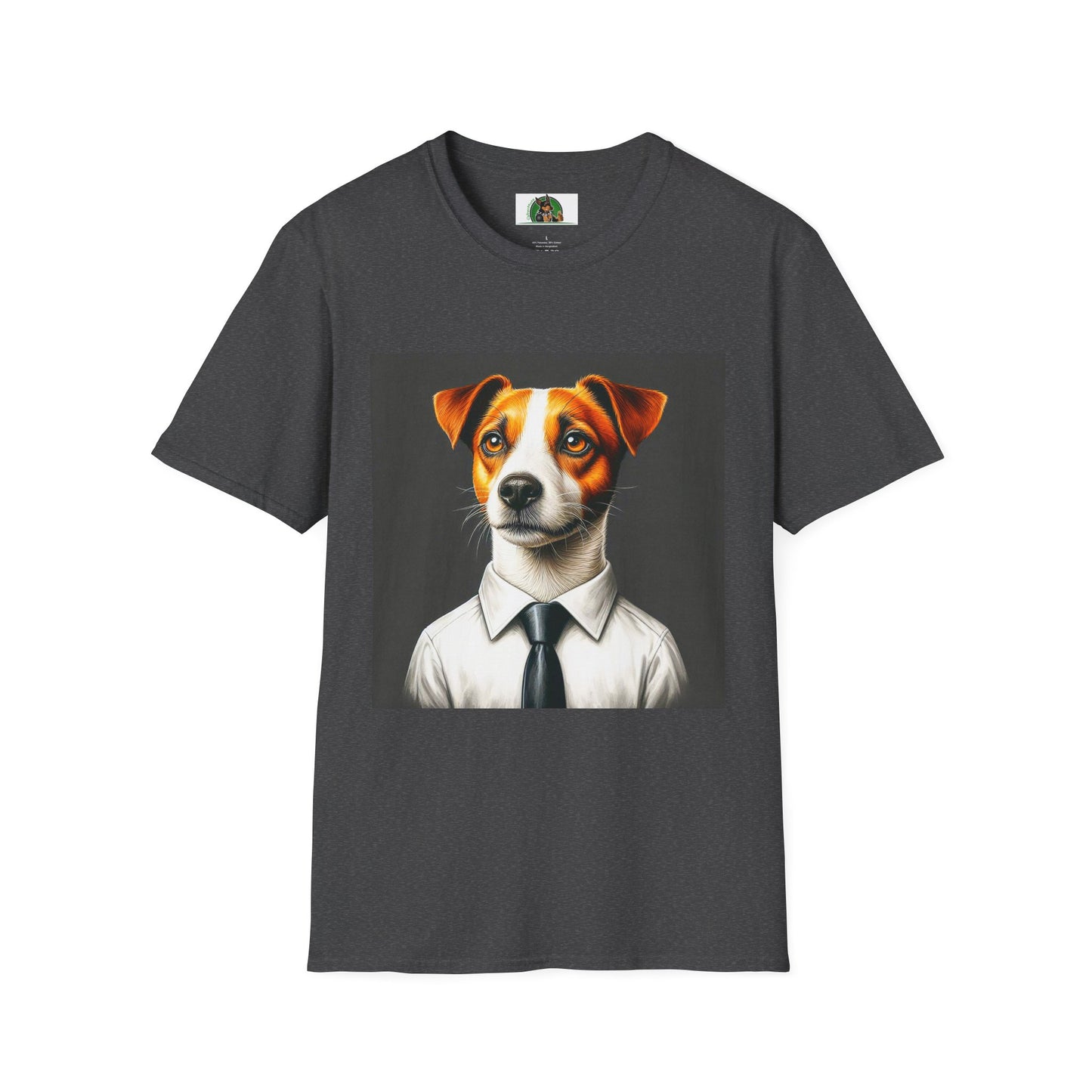 Jack Russell T-Shirt Printify S Dark Heather