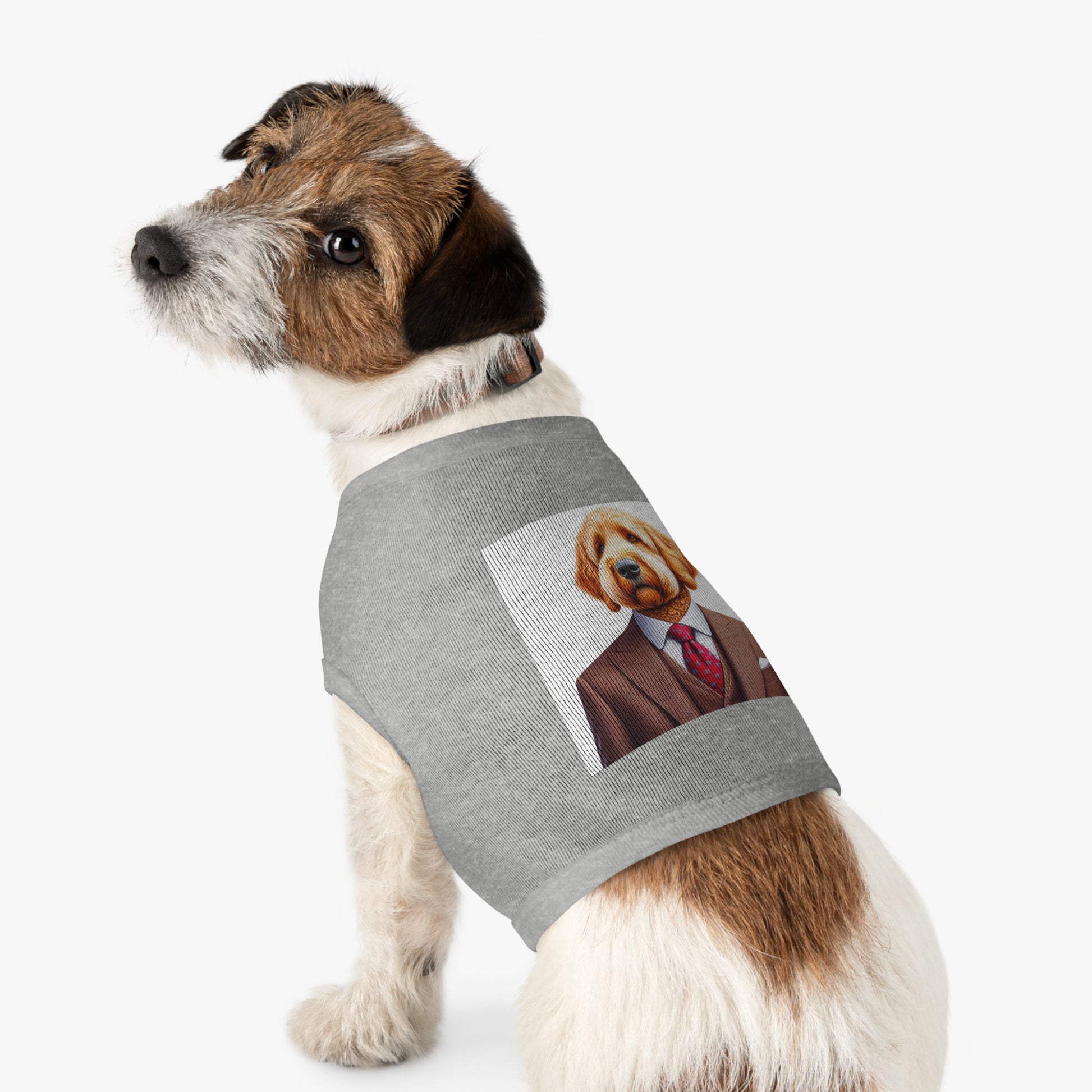 Pet Tank Golden Doodle professional businessman shirt Pets Printify