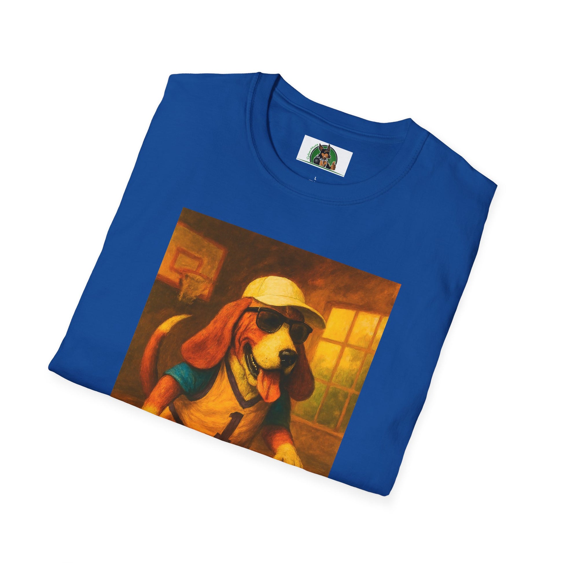 Sports Basketball Bassett Hound T-Shirt T-Shirt Printify
