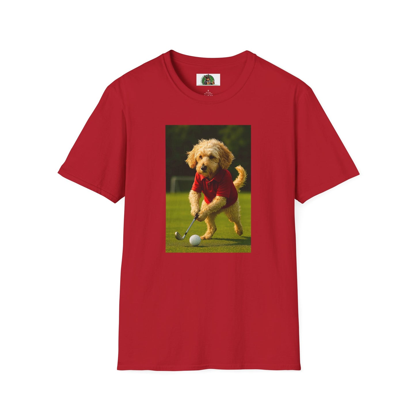 Sports Cockerpoo Golf T-Shirt T-Shirt Printify Cherry Red S